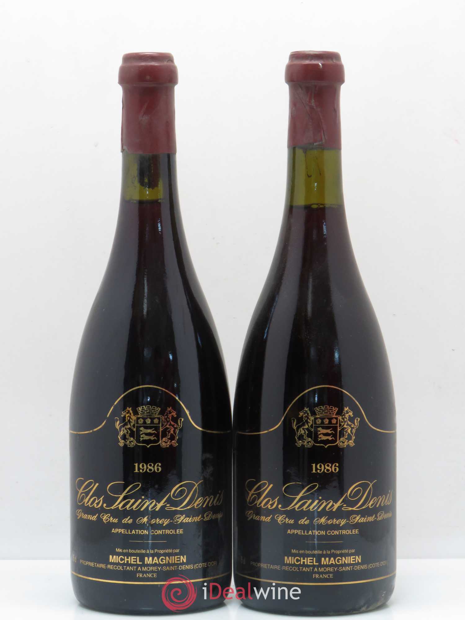 Clos Saint-Denis Grand Cru Michel Magnien 1986 - Lot de 2 bouteilles - 0
