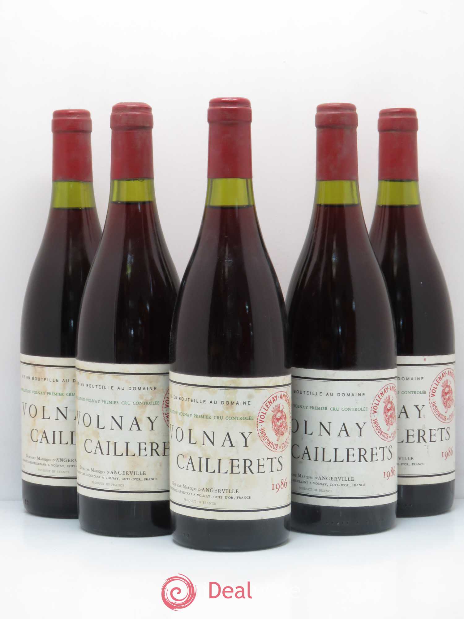 Volnay 1er Cru Caillerets Marquis d'Angerville (Domaine) 1986 - Lot de 5 bouteilles - 0