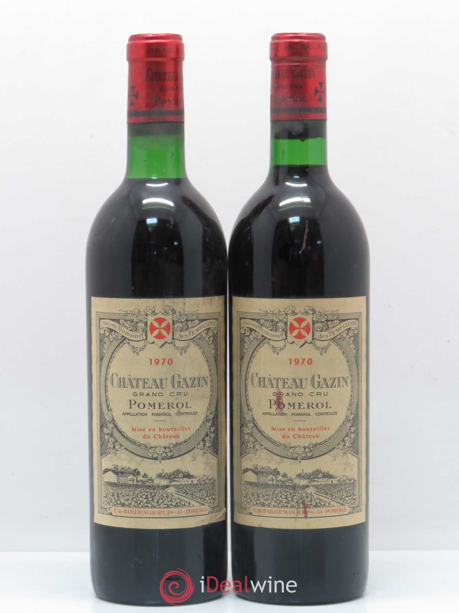 Château Gazin 1970 - Lot de 2 bouteilles - 0