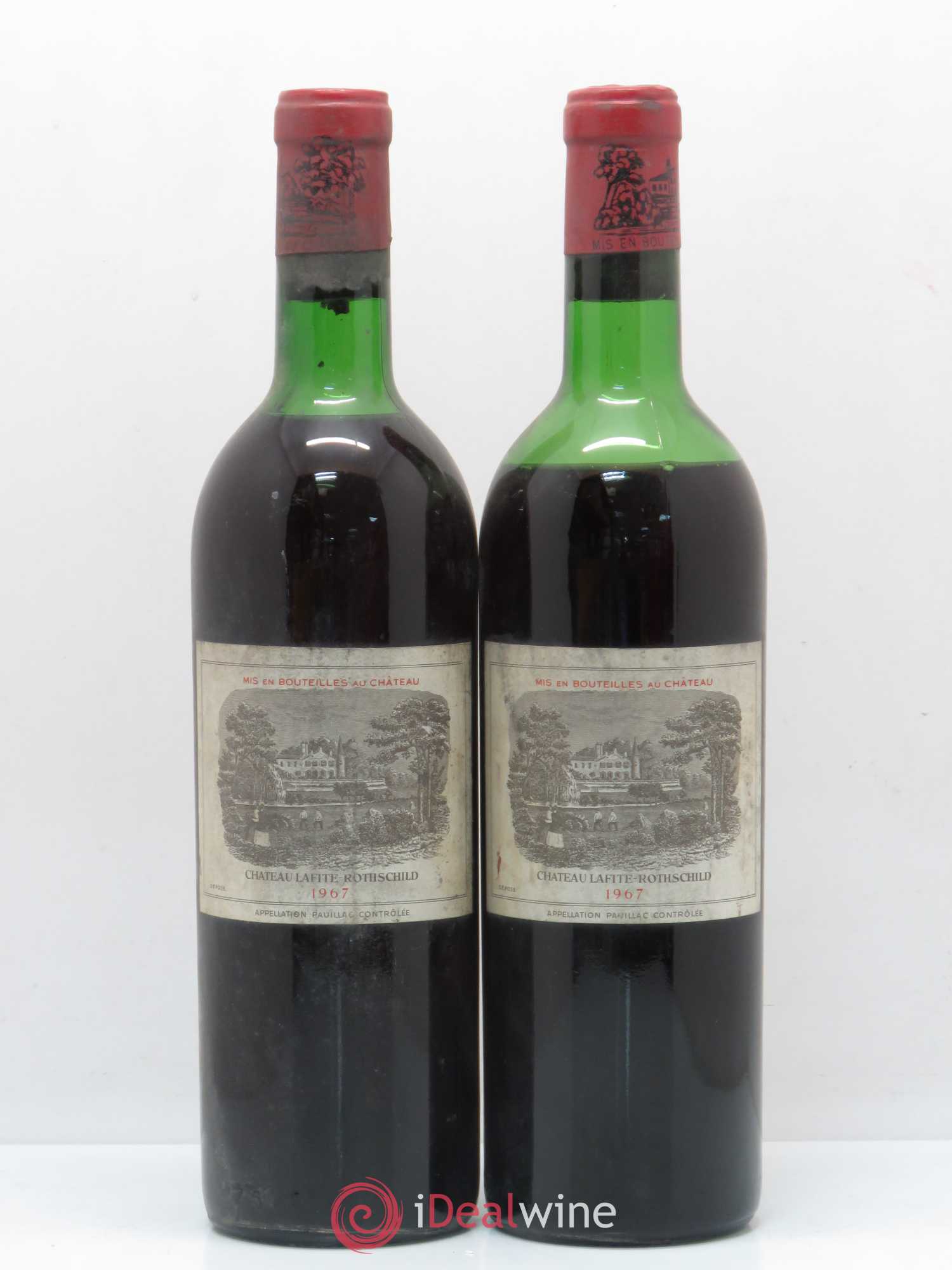 Château Lafite Rothschild 1er Grand Cru Classé 1967 - Lot de 2 bouteilles - 0