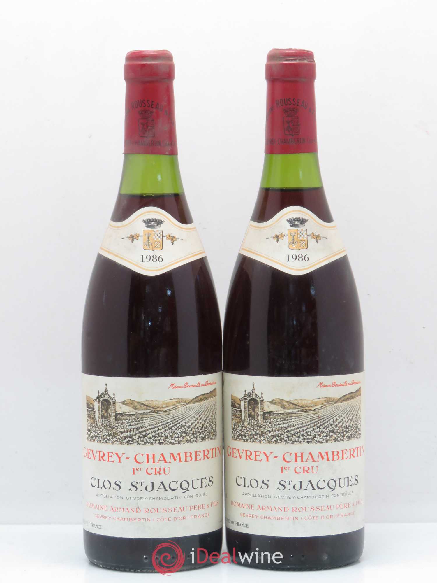 Gevrey-Chambertin 1er Cru Clos Saint-Jacques Armand Rousseau (Domaine) 1986 - Lot de 2 bouteilles - 0