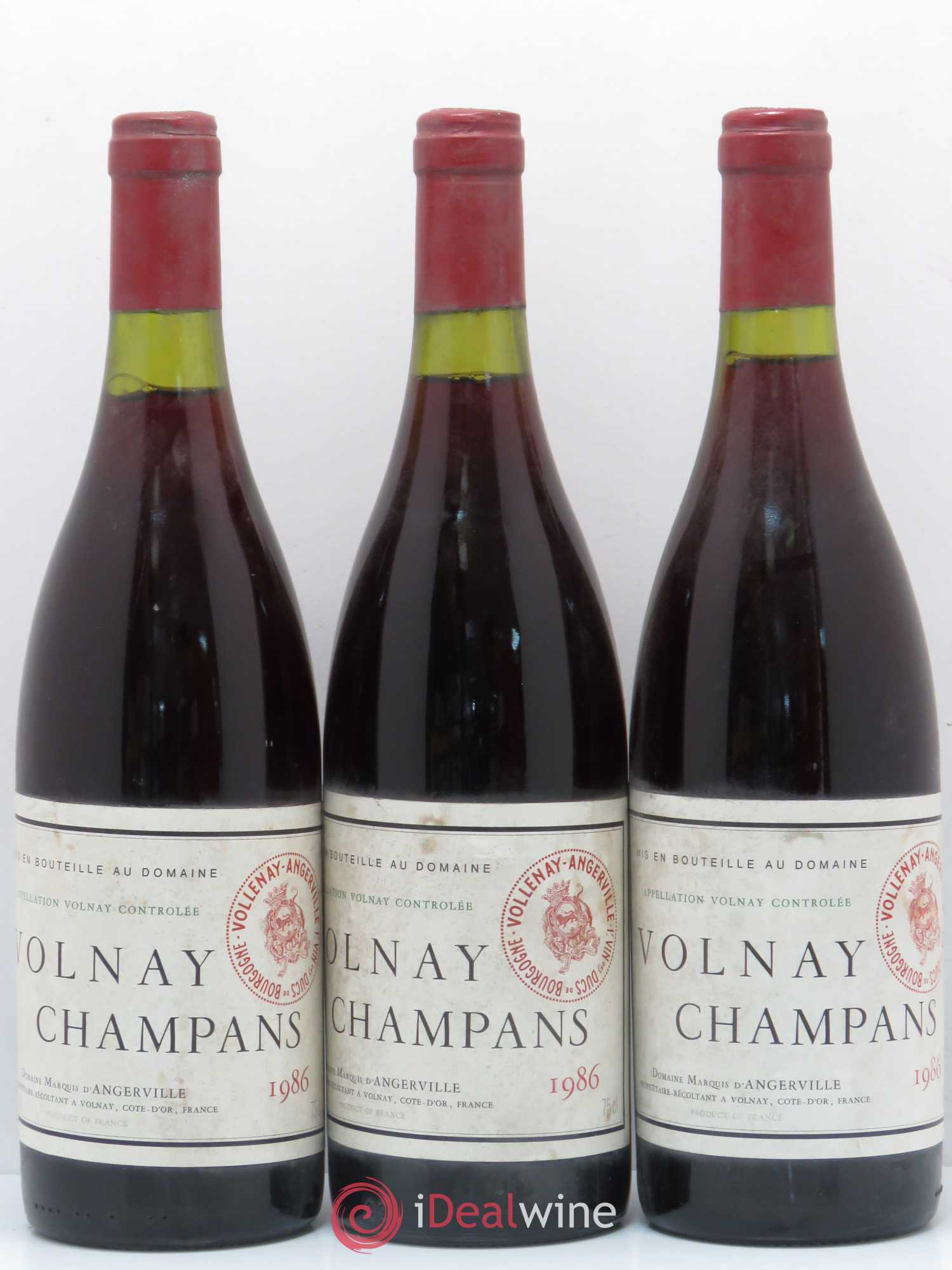Volnay 1er Cru Champans Marquis d'Angerville (Domaine) 1986 - Lot de 6 bouteilles - 1
