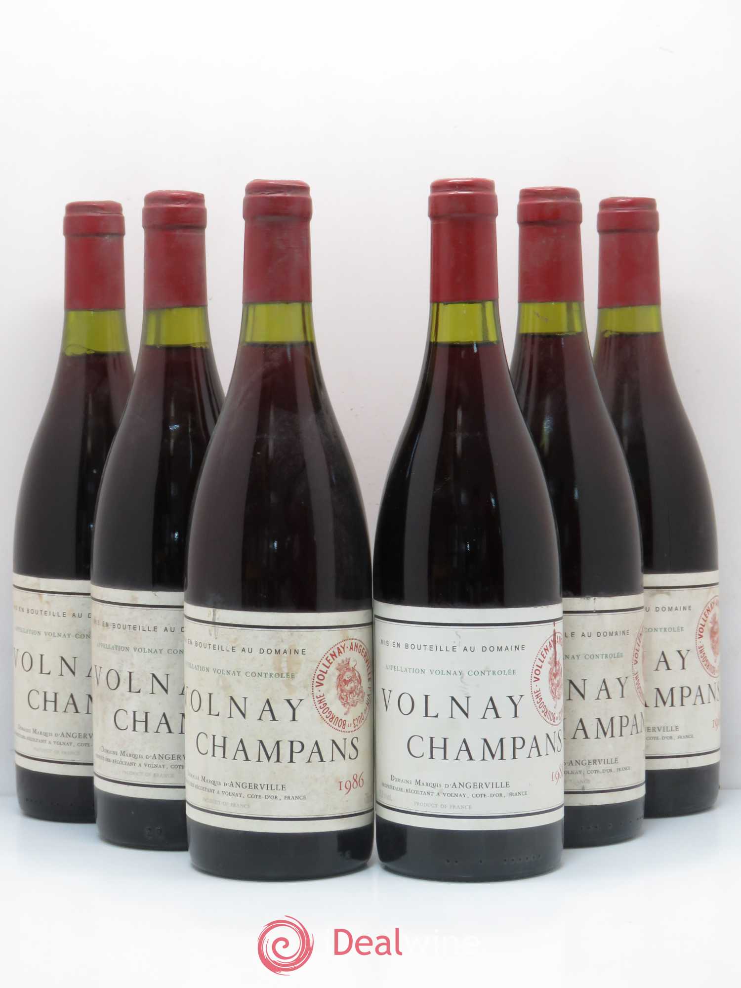 Volnay 1er Cru Champans Marquis d'Angerville (Domaine) 1986 - Lot de 6 bouteilles - 0
