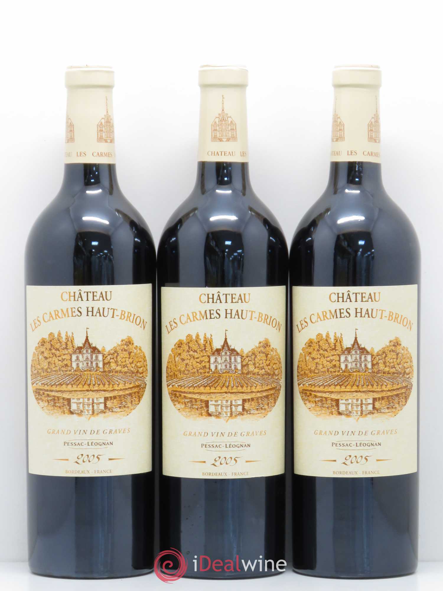 Château Les Carmes Haut-Brion 2005 - Lot de 3 bouteilles - 0