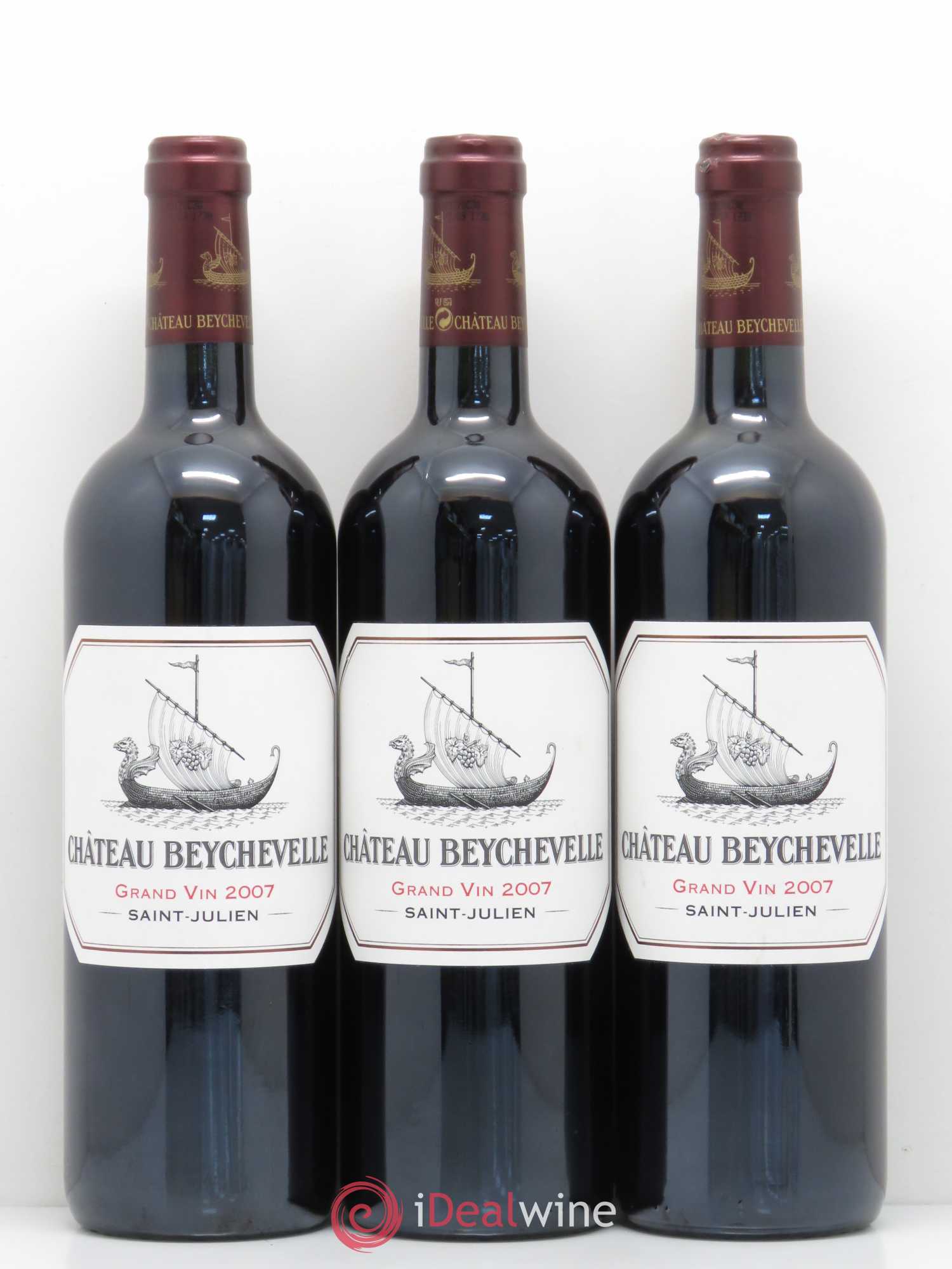 Château Beychevelle 4ème Grand Cru Classé 2007 - Lot de 3 bouteilles - 0