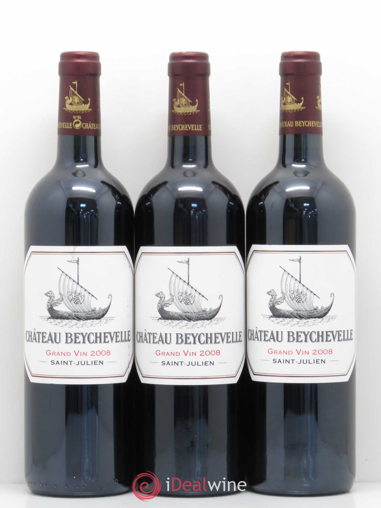 Château Beychevelle 4ème Grand Cru Classé 2008 - Lot de 3 bouteilles - 0