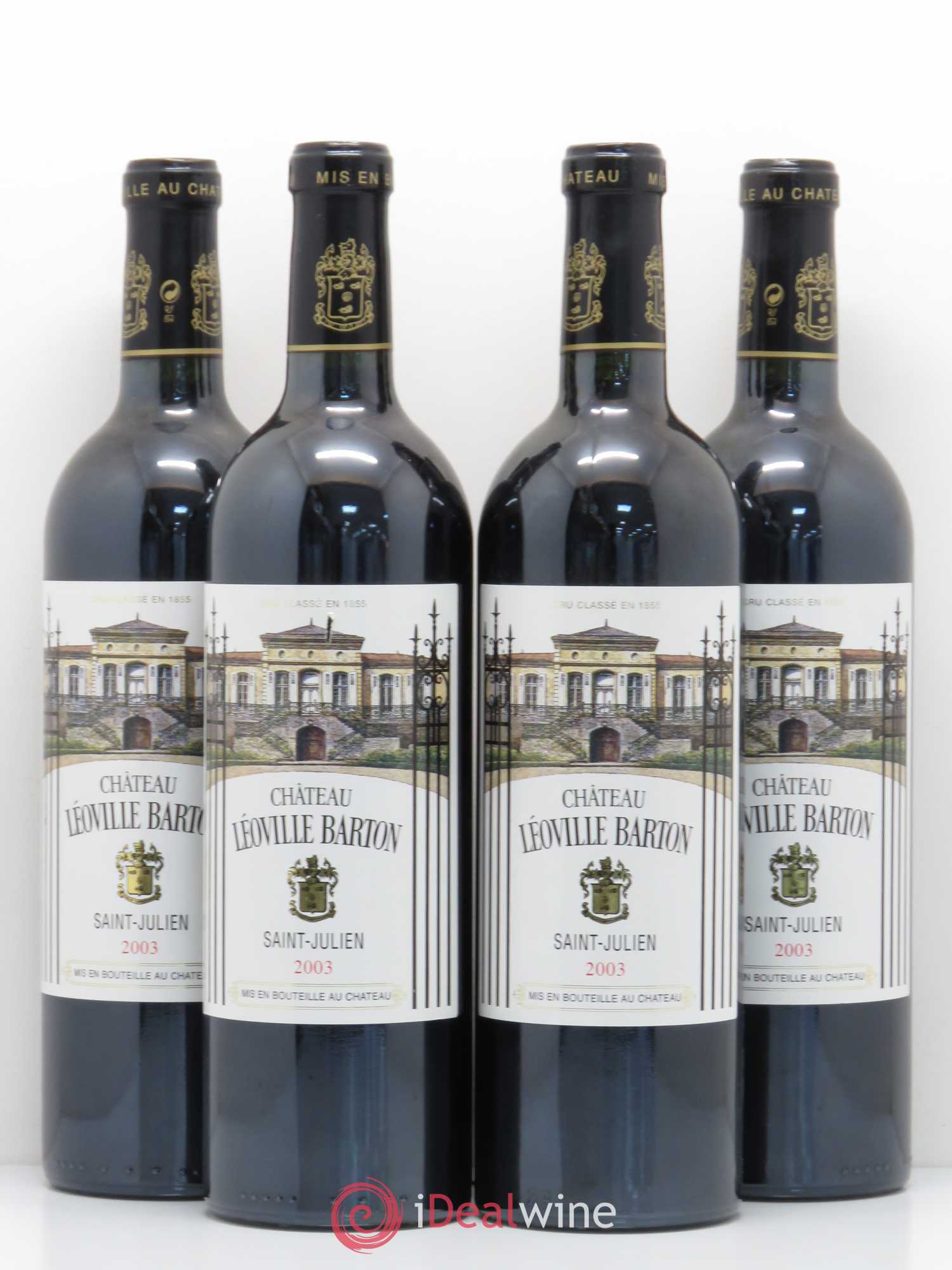 Château Léoville Barton 2ème Grand Cru Classé 2003 - Lot de 4 bouteilles - 0