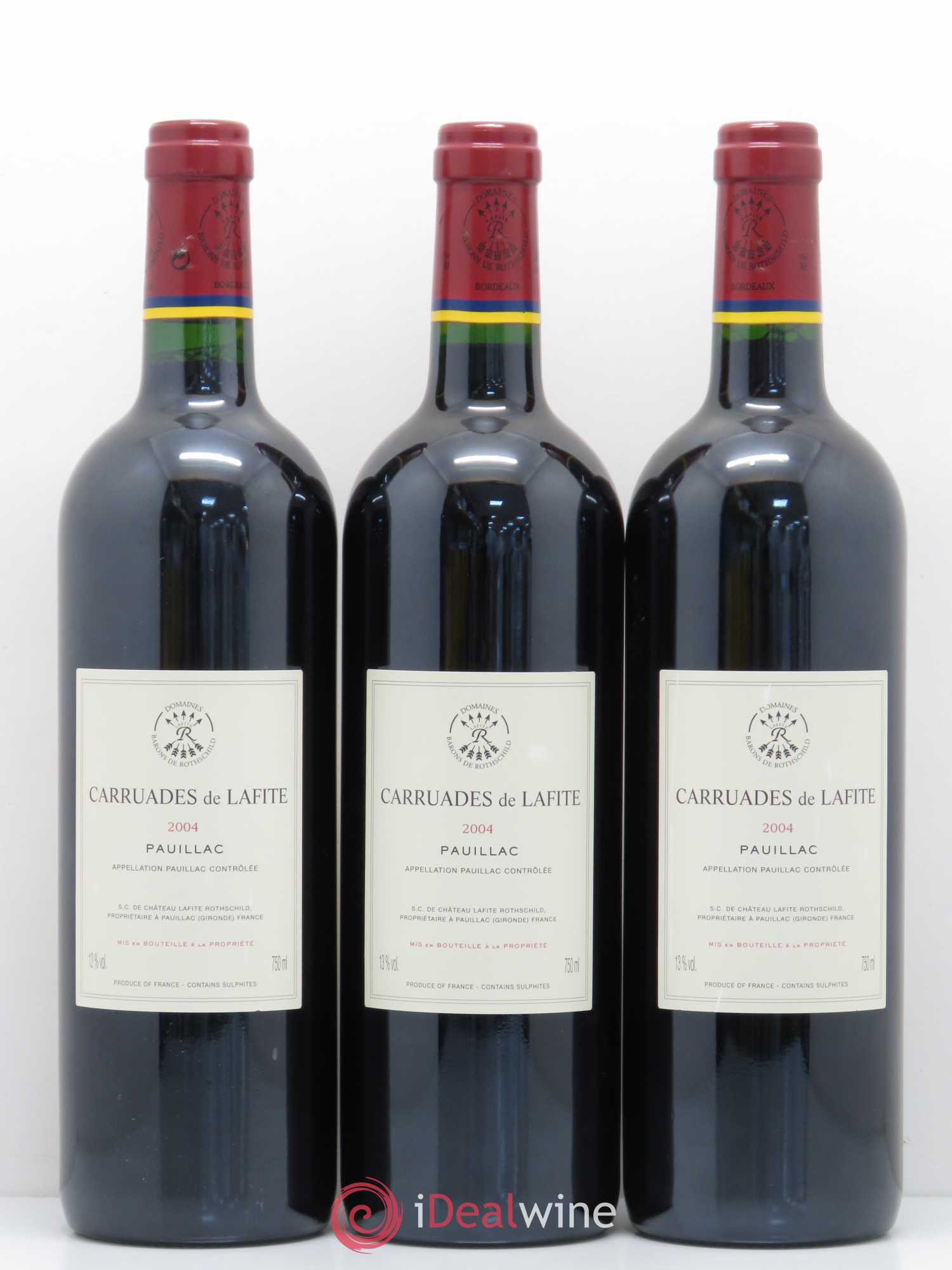 Carruades de Lafite Rothschild Second Vin 2004 - Lot de 3 bouteilles - 1