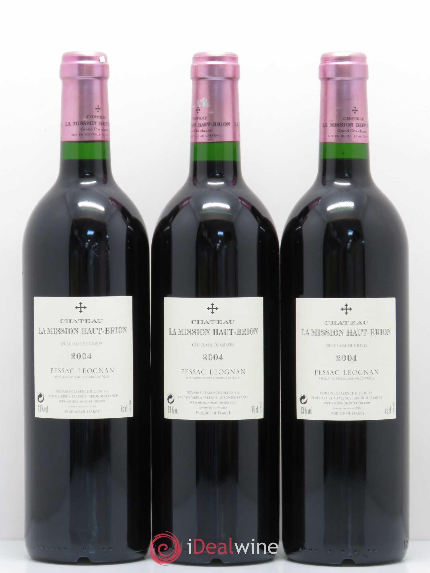 Château la Mission Haut-Brion Cru Classé de Graves 2004 - Lot de 3 bouteilles - 1