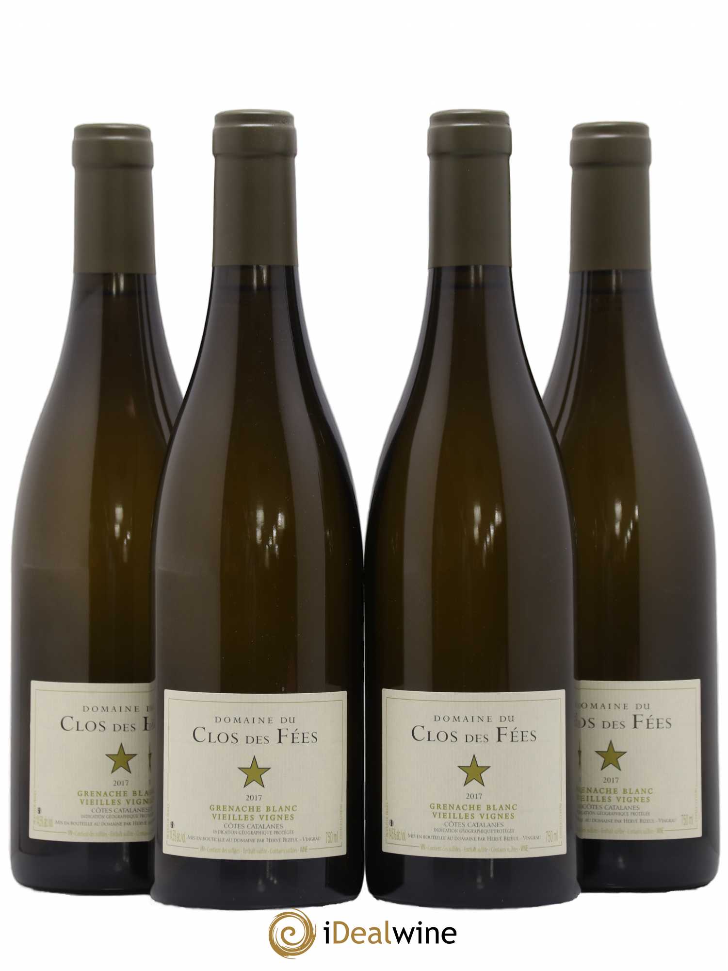 Côtes Catalanes Clos des Fées Vieilles vignes Hervé Bizeul 2017 - Lot de 4 bouteilles - 0