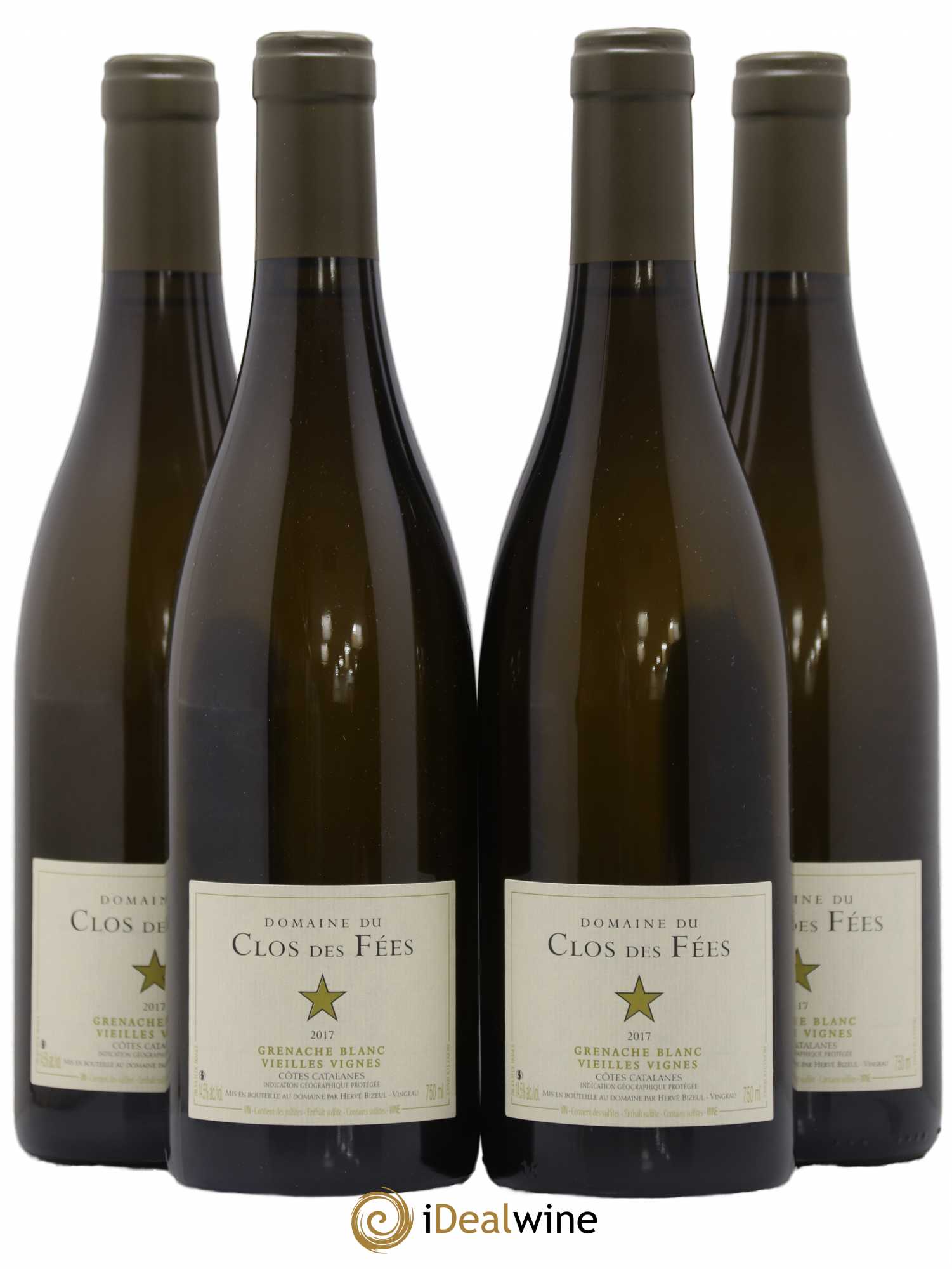 Côtes Catalanes Clos des Fées Vieilles vignes Hervé Bizeul 2017 - Lot de 4 bouteilles - 0