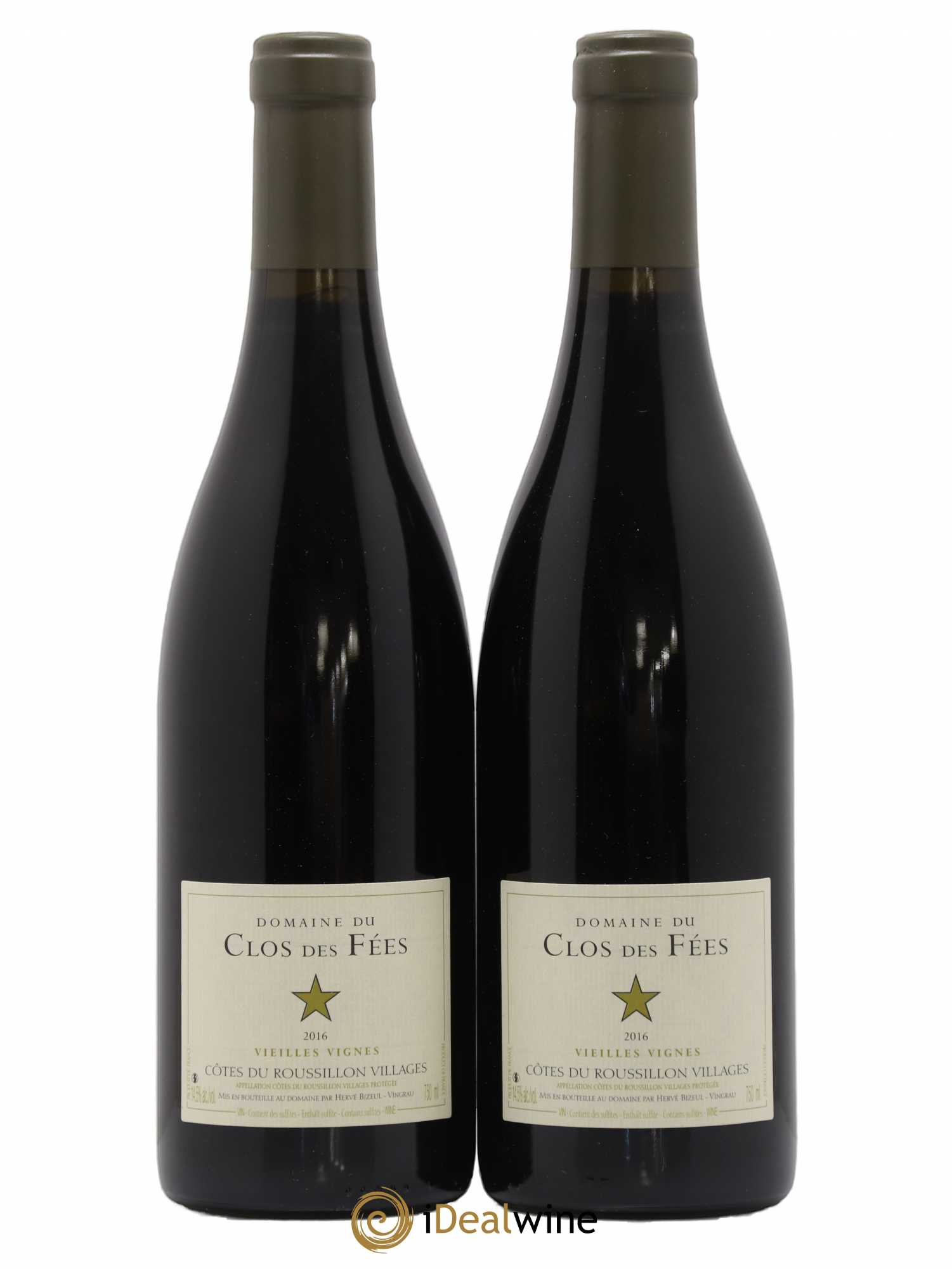 Côtes du Roussillon Villages Clos des Fées Vieilles vignes Hervé Bizeul 2016 - Lot de 2 bouteilles - 0