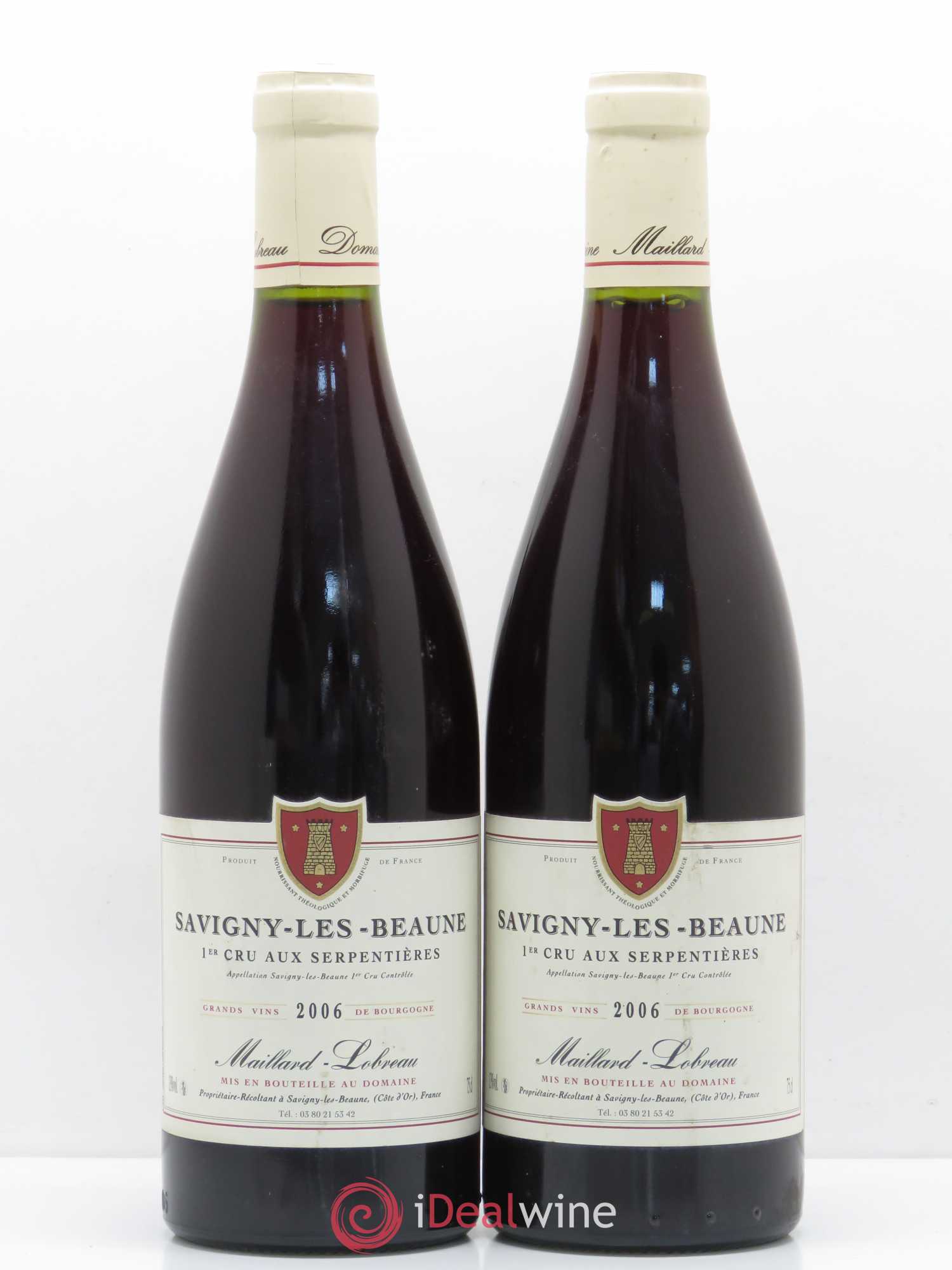 Savigny-lès-Beaune 1er Cru Aux Serpentières Domaine Maillard Lobreau 2006 - Posten von 2 Flaschen - 0