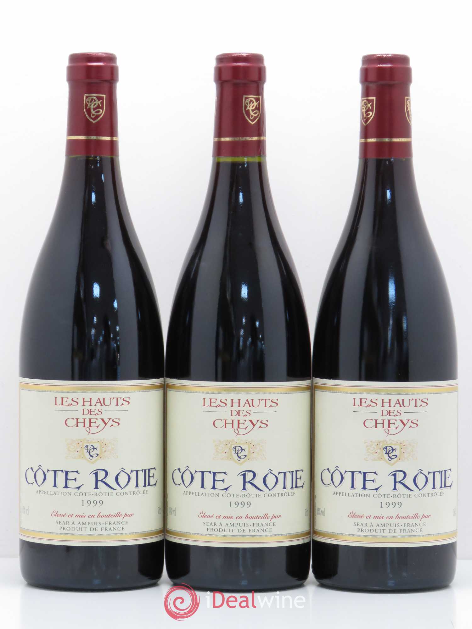 Côte-Rôtie Les Hauts de Cheys (sans prix de réserve) 1999 - Posten von 3 Flaschen - 0
