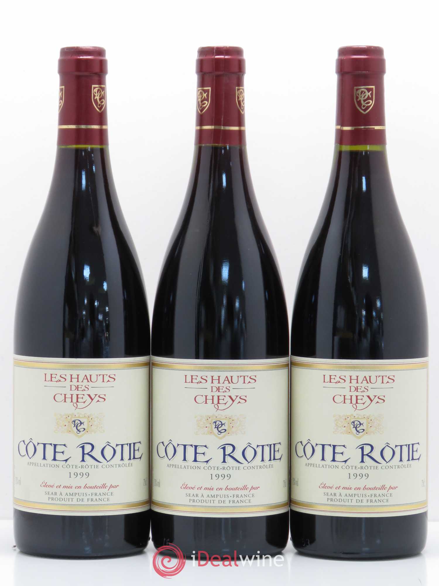 Côte-Rôtie Les Hauts de Cheys (sans prix de réserve) 1999 - Posten von 3 Flaschen - 0
