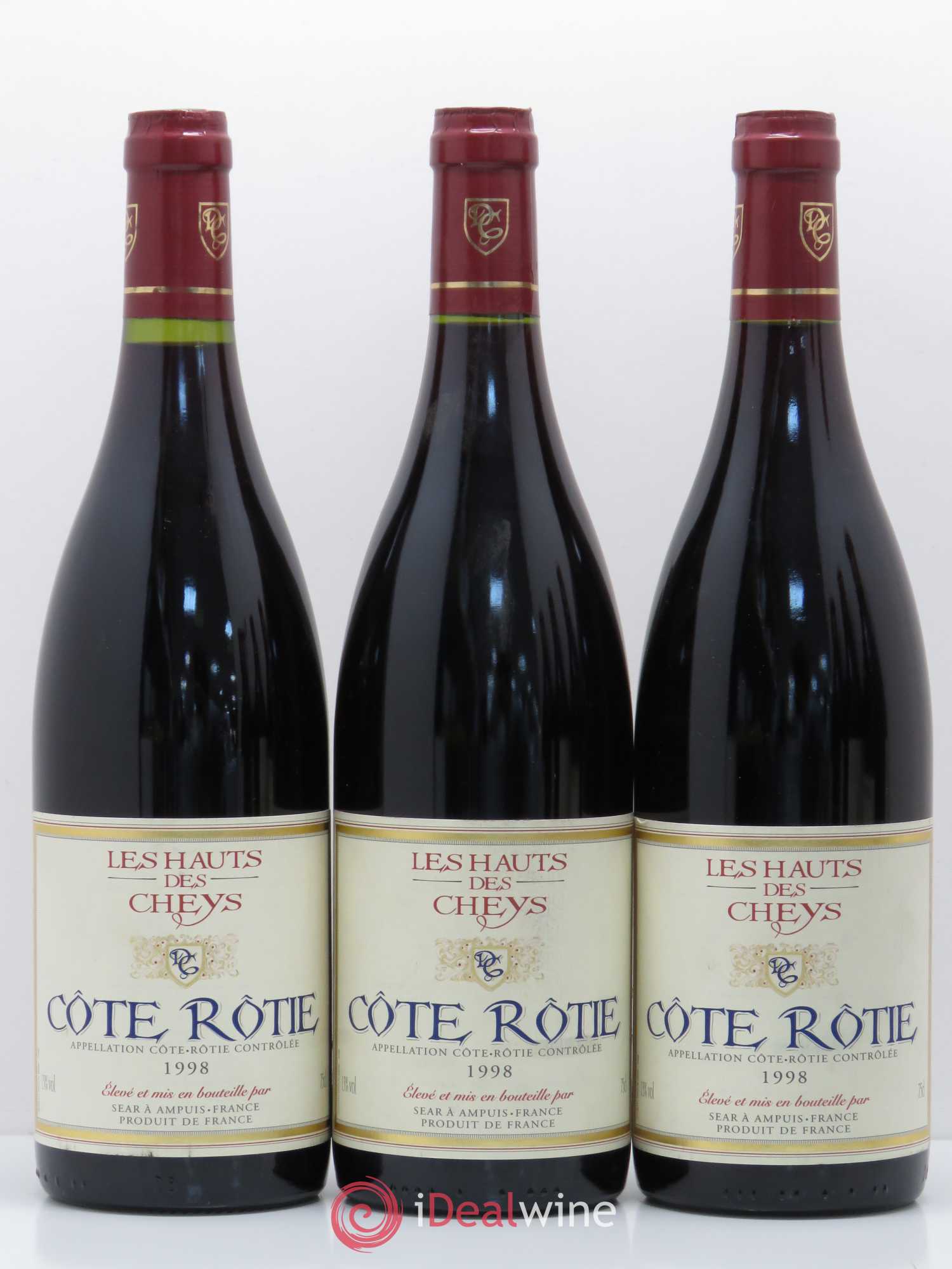 Côte-Rôtie Les Hauts des Cheys (sans prix de réserve) 1998 - Posten von 6 Flaschen - 1