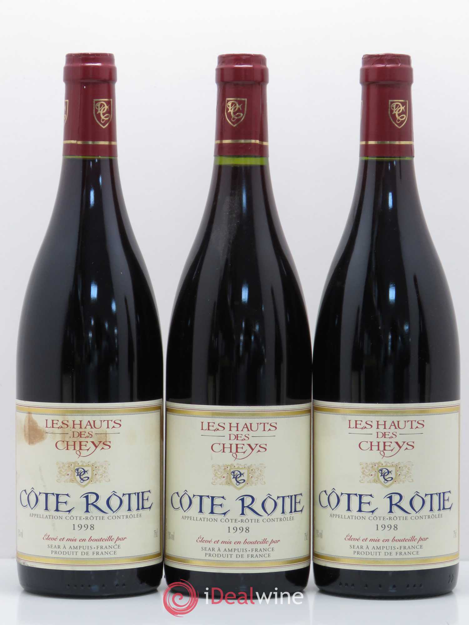 Côte-Rôtie Les Hauts des Cheys (sans prix de réserve) 1998 - Posten von 6 Flaschen - 2