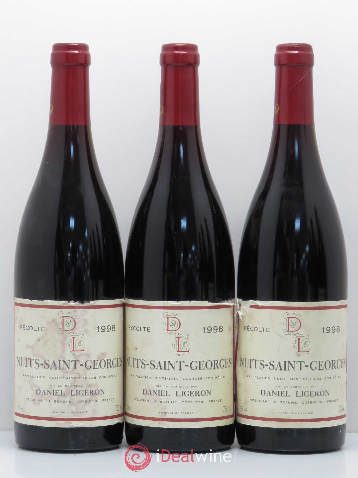 Nuits-Saint-Georges Daniel Ligeron (sans prix de réserve) 1998 - Lot de 6 bouteilles - 1