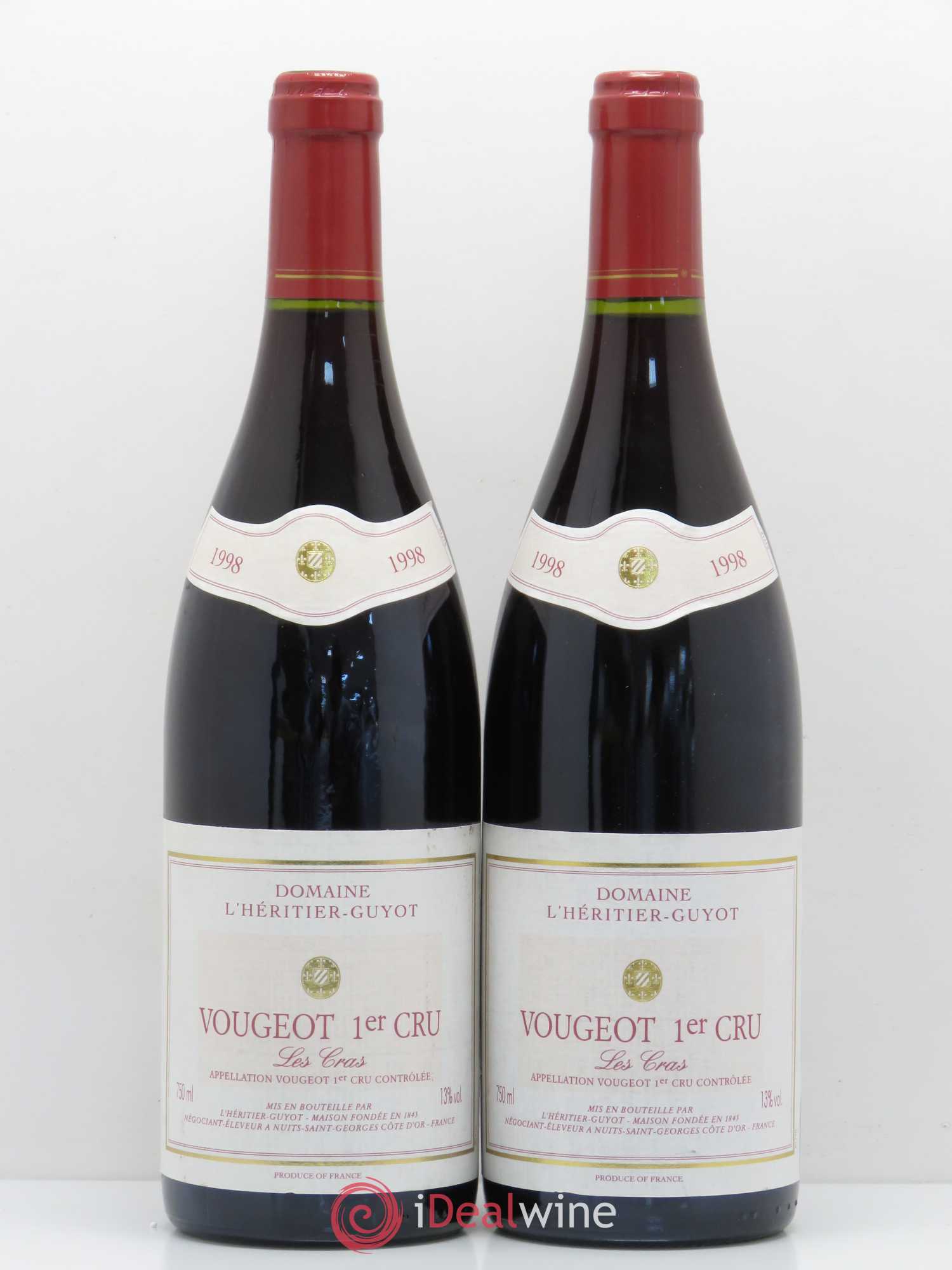 L'Heritier Guyot Vosne Romanee 1998 Nos vins | Bourgogne Secret