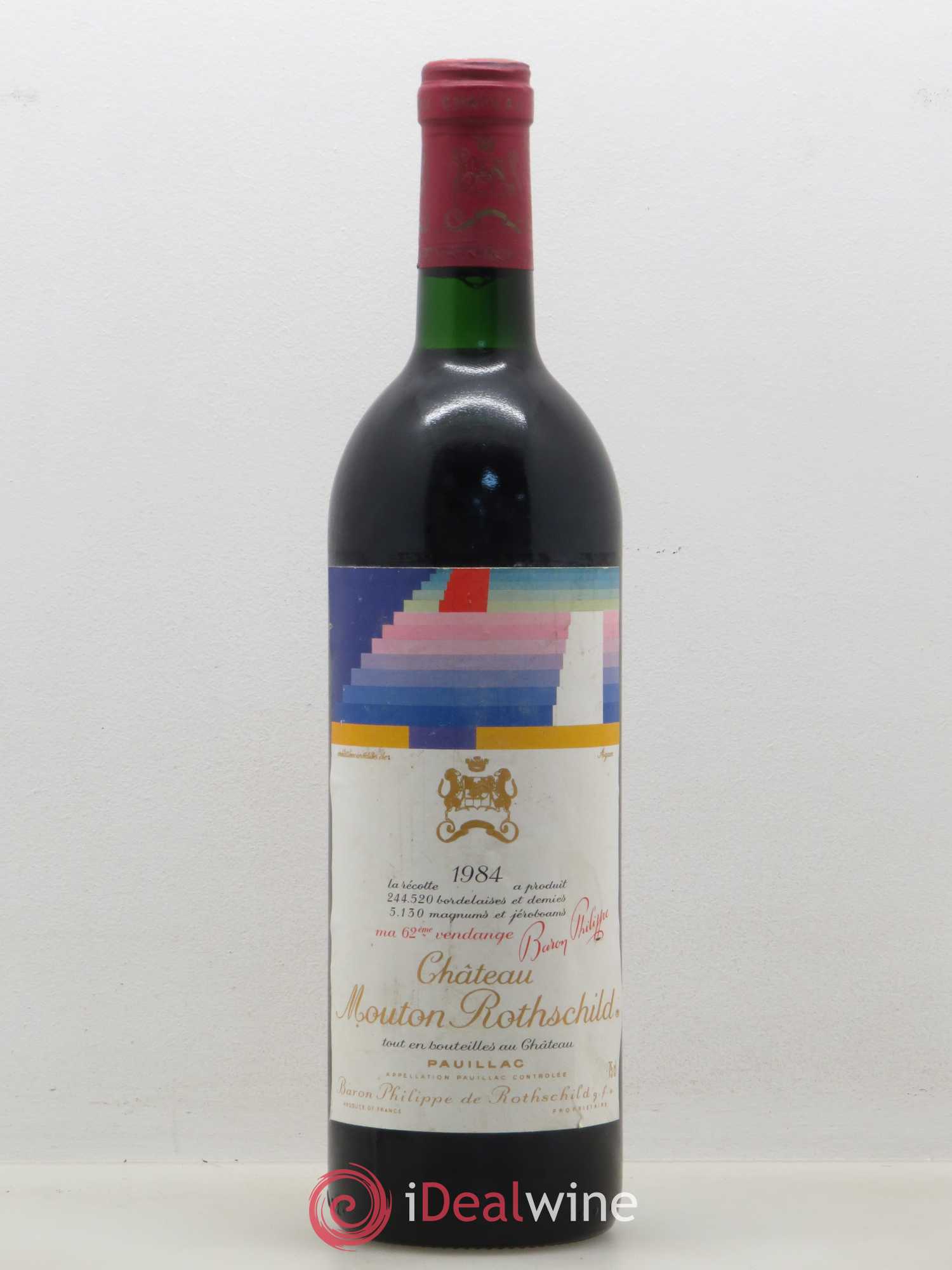 Château Mouton Rothschild 1er Grand Cru Classé 1984 - Lot de 1 bouteille - 0