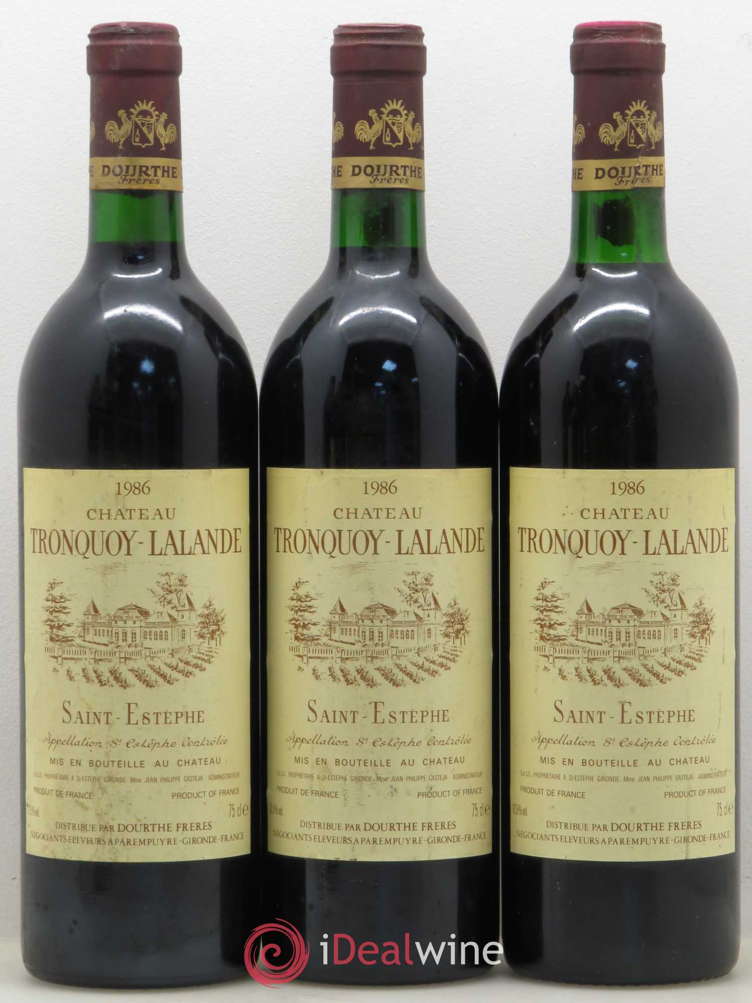 Château Tronquoy Lalande 1986 - Lot de 6 bouteilles - 1