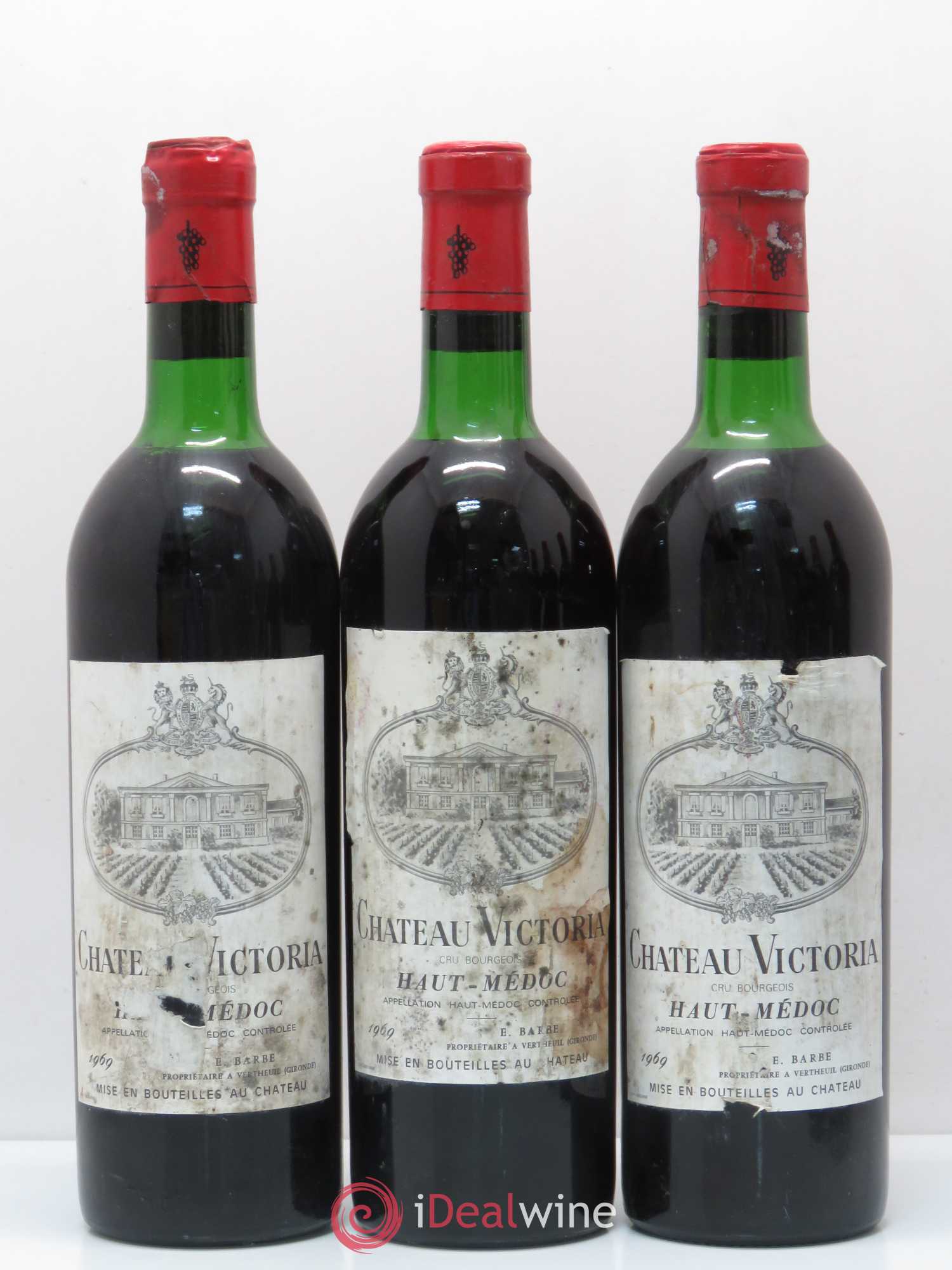 Château Victoria Cru Bourgeois 1969 - Lot de 6 bouteilles - 1