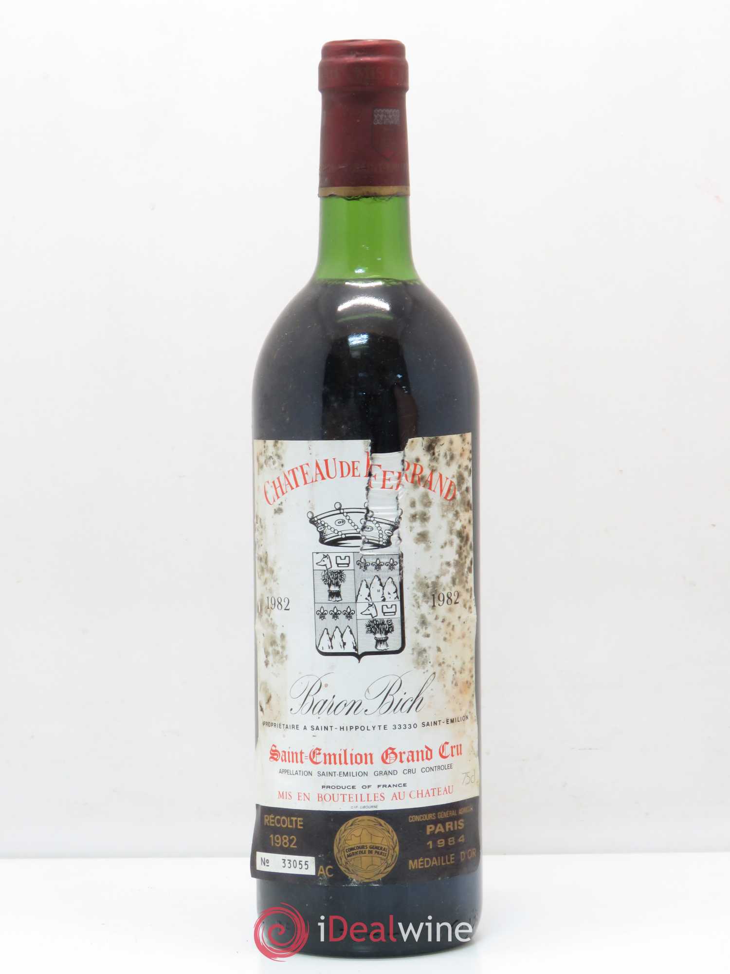 Château de Ferrand Grand Cru Classé 1982 - Lot of 1 bottle - 0