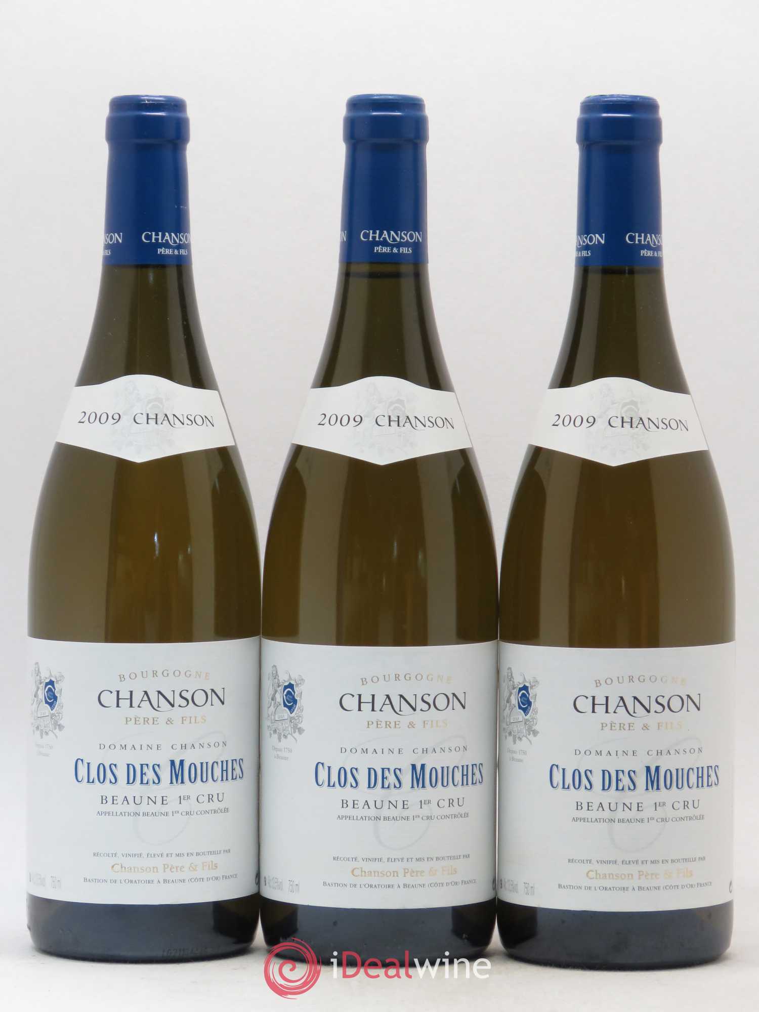 Beaune 1er Cru Clos des Mouches Chanson (sans prix de réserve) 2009 - Lot de 3 bouteilles - 0