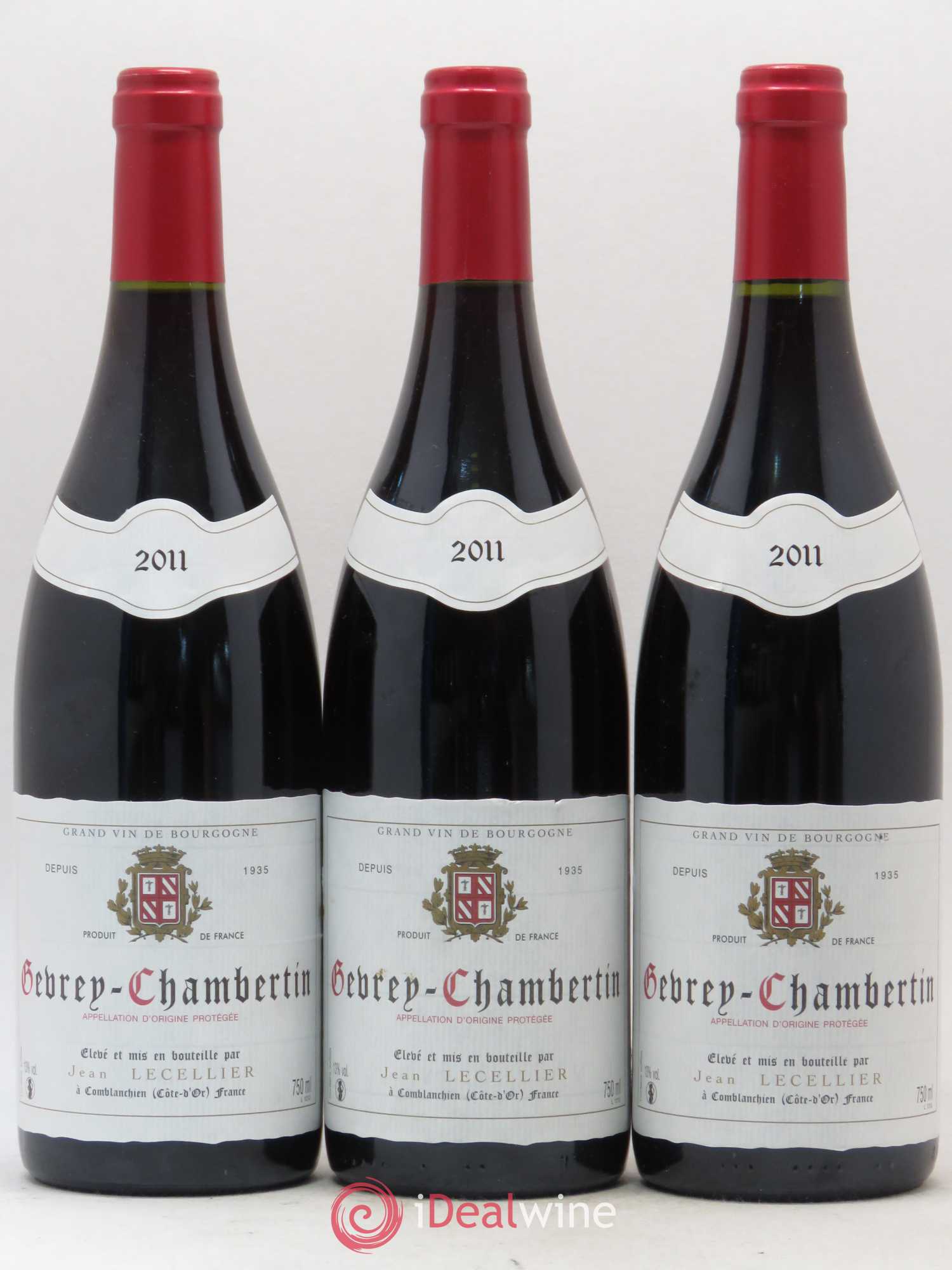 Gevrey-Chambertin Jean Lecellier (sans prix de réserve) 2011 - Posten von 3 Flaschen - 0