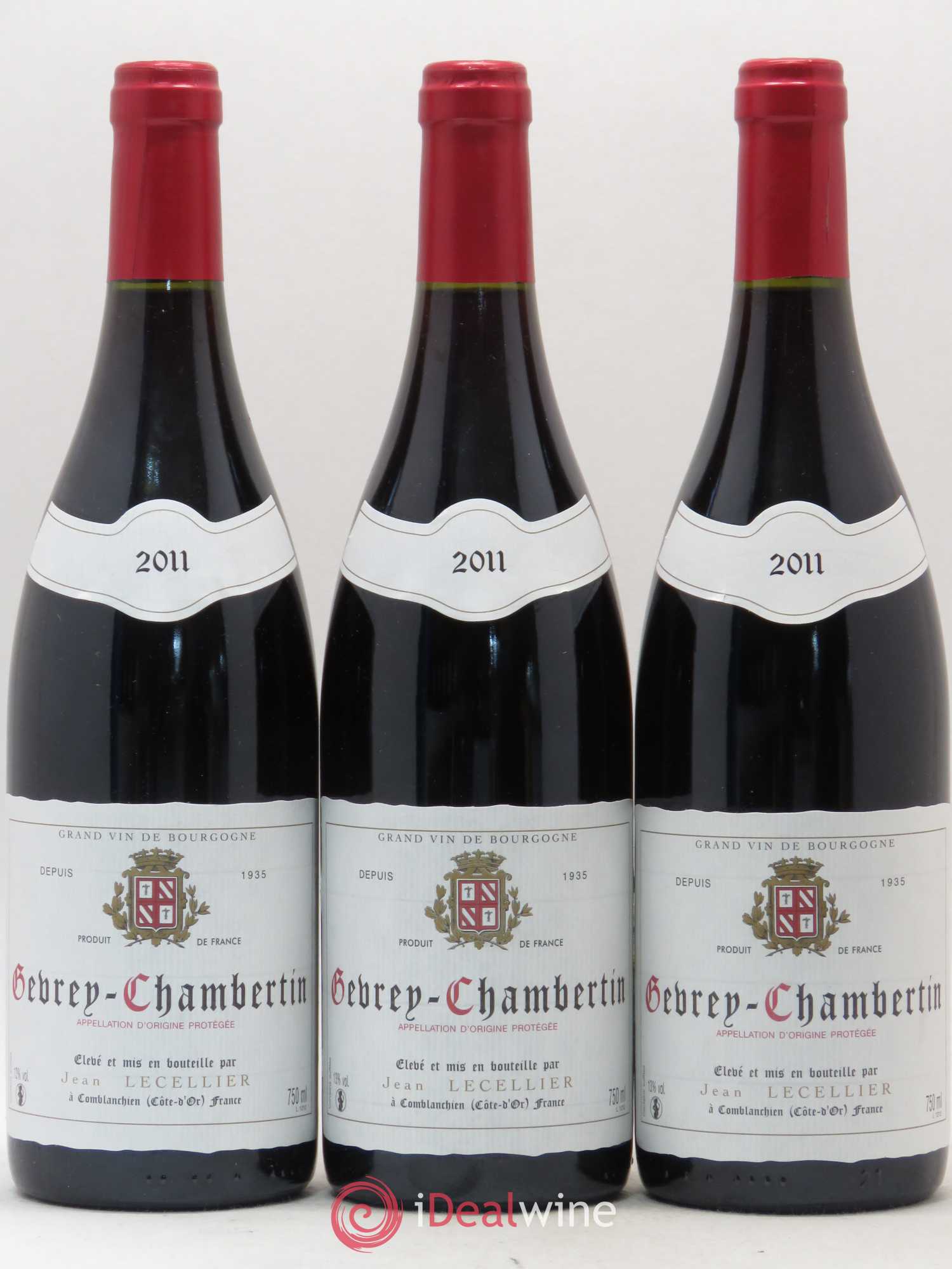 Gevrey-Chambertin Jean Lecellier (sans prix de réserve) 2011 - Posten von 3 Flaschen - 0