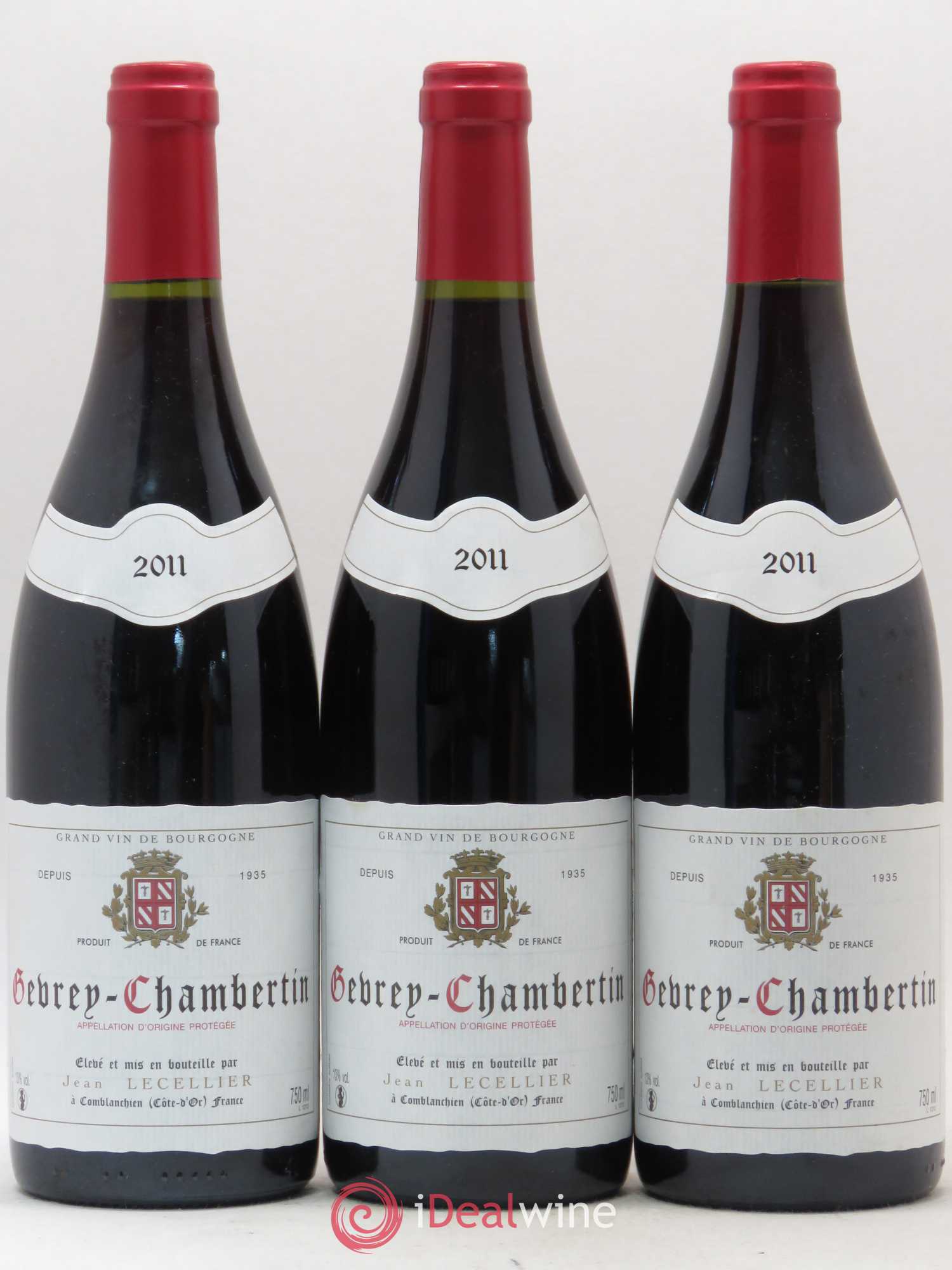 Gevrey-Chambertin Jean Lecellier (sans prix de réserve) 2011 - Posten von 3 Flaschen - 0