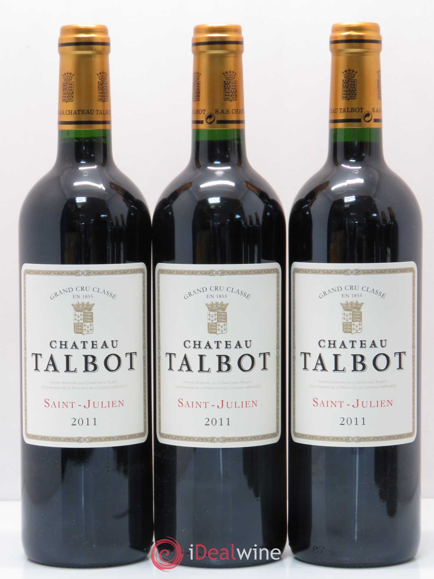 Château Talbot 4ème Grand Cru Classé 2011 - Lot de 6 bouteilles - 1