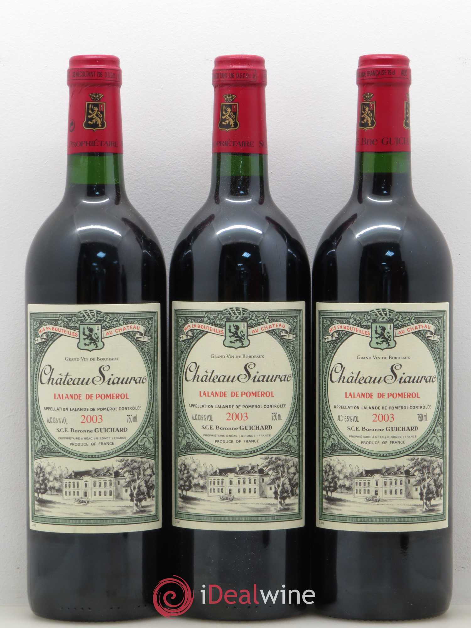 Château Siaurac 2003 - Lot de 12 bouteilles - 1