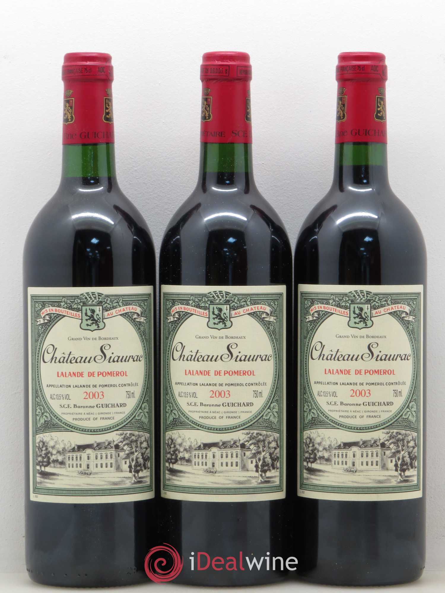 Château Siaurac 2003 - Lot de 12 bouteilles - 3