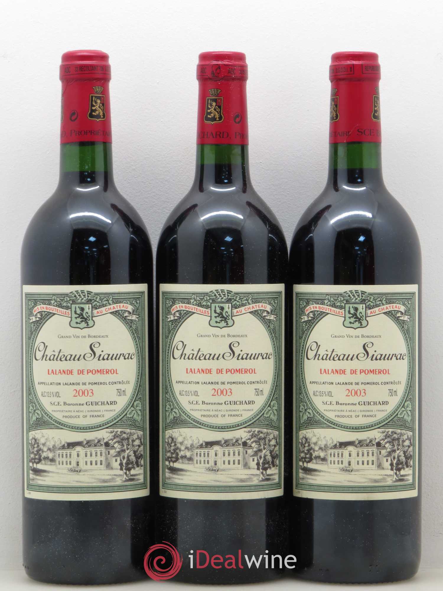 Château Siaurac 2003 - Lot de 12 bouteilles - 4