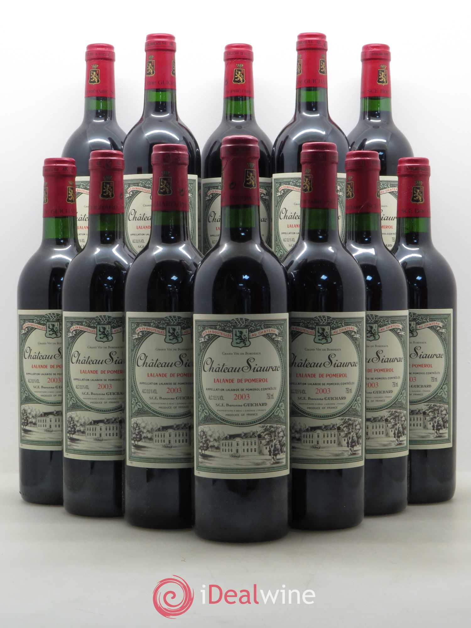Château Siaurac 2003 - Lot de 12 bouteilles - 0