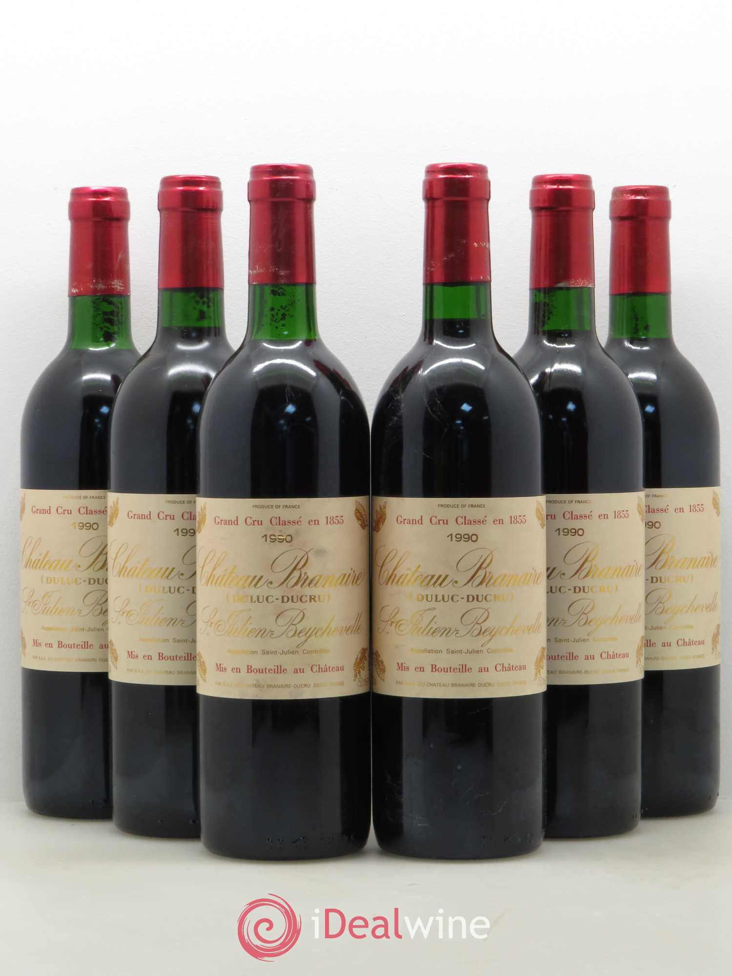 Château Branaire Ducru 4ème Grand Cru Classé 1990 - Lot de 6 bouteilles - 0
