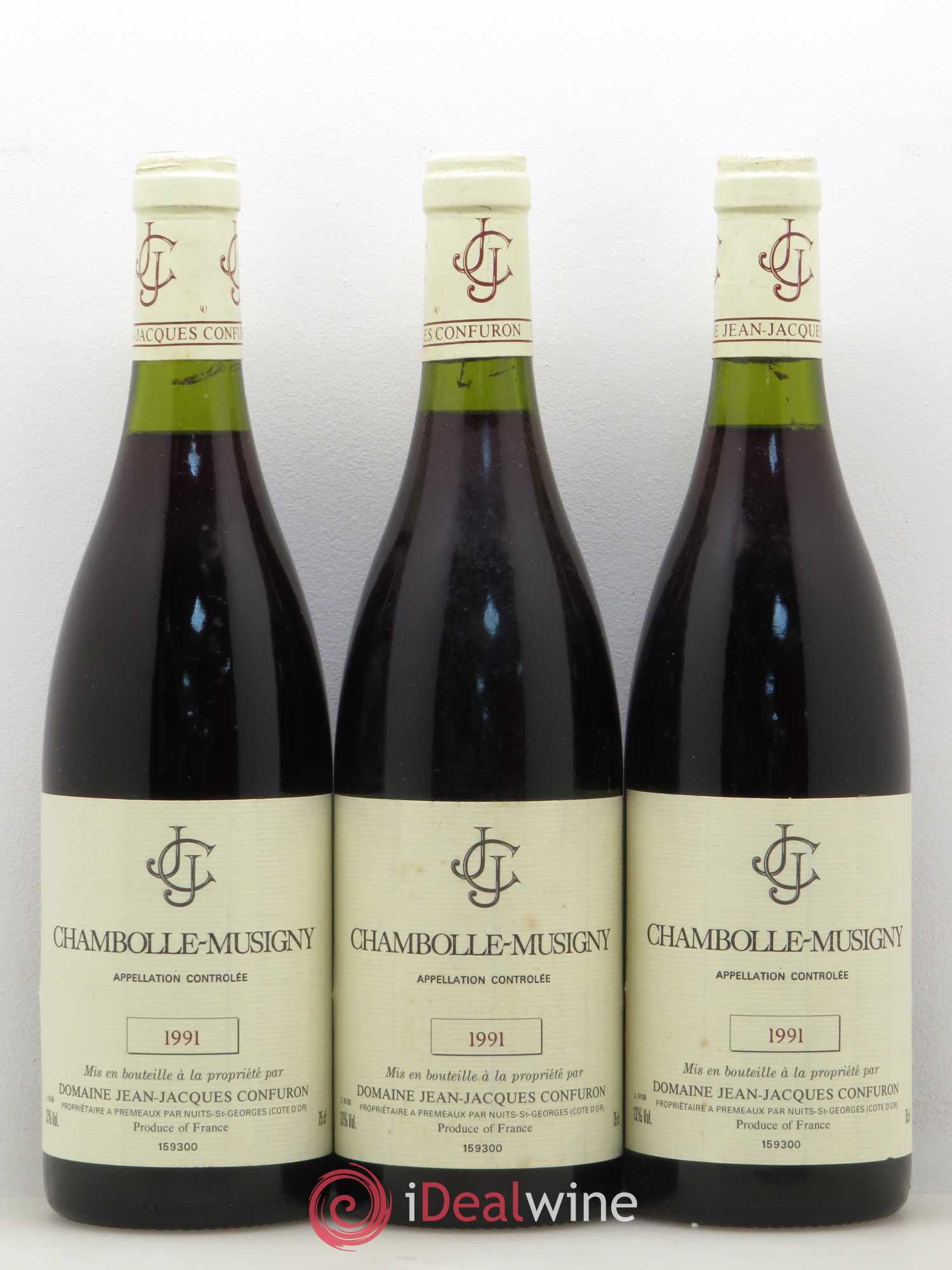 Chambolle-Musigny Jean-Jacques Confuron 1991 - Lot de 6 bouteilles - 1