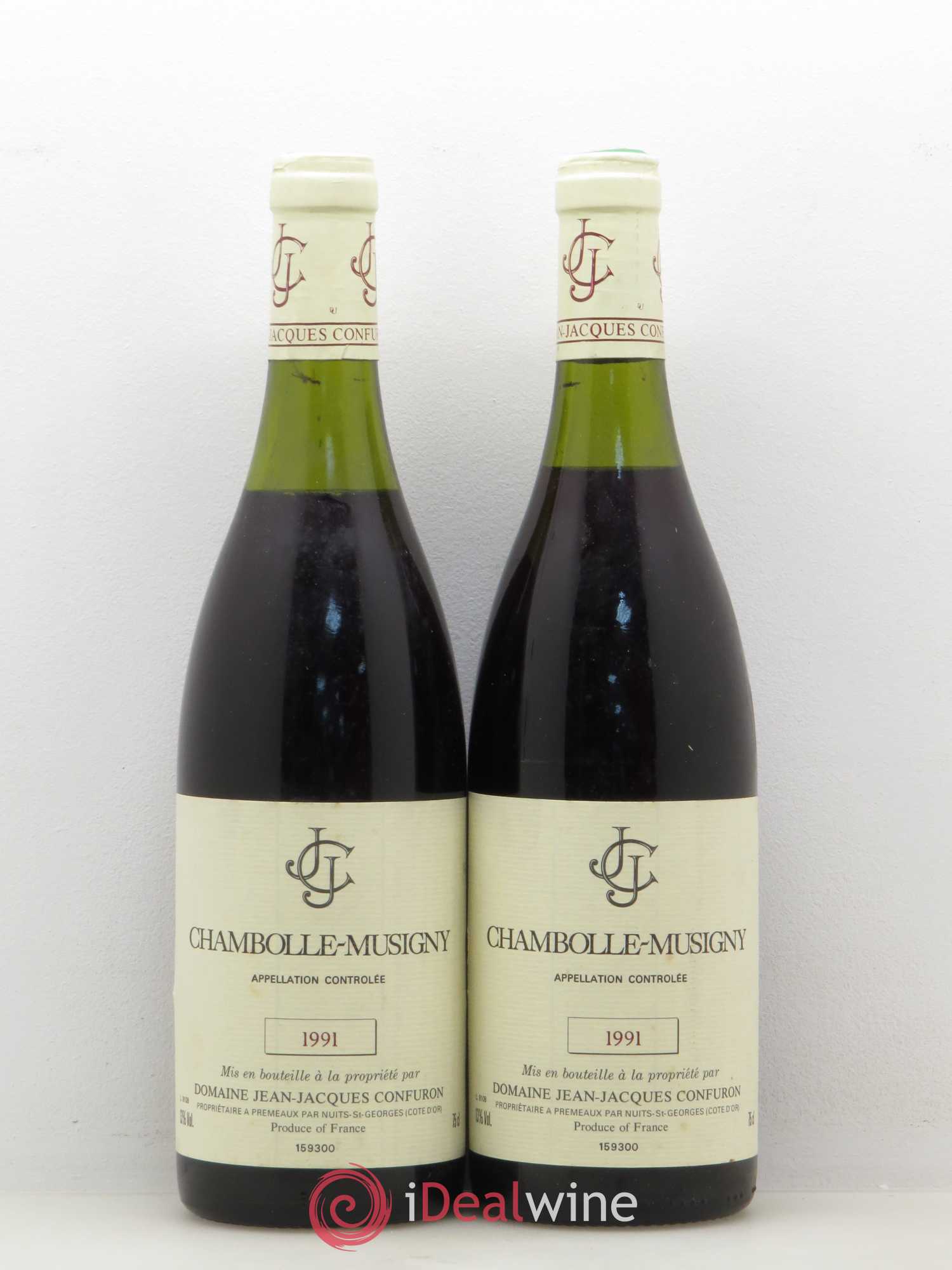 Chambolle-Musigny Jean-Jacques Confuron 1991 - Lot de 2 bouteilles - 0