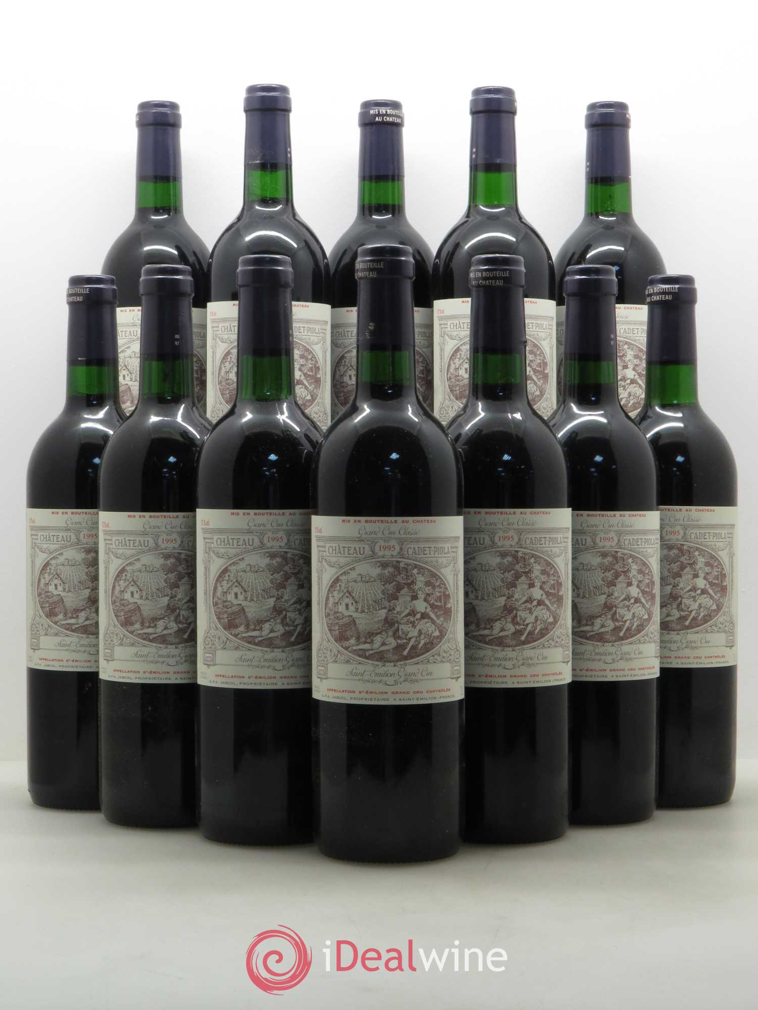 Château Cadet Piola Grand Cru Classé 1995 - Lot de 12 bouteilles - 0