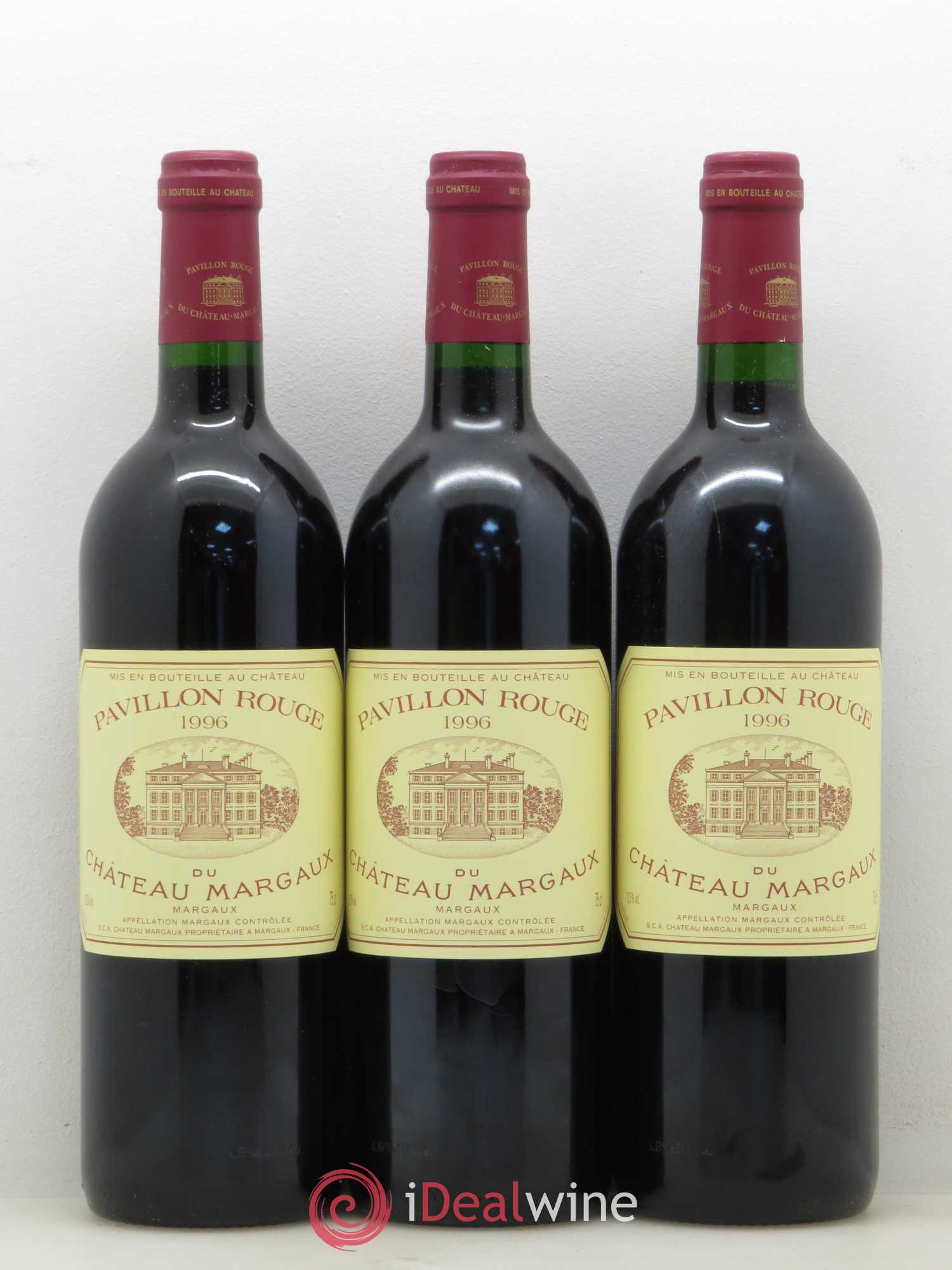 Pavillon Rouge du Château Margaux Second Vin 1996 - Lot de 3 bouteilles - 0