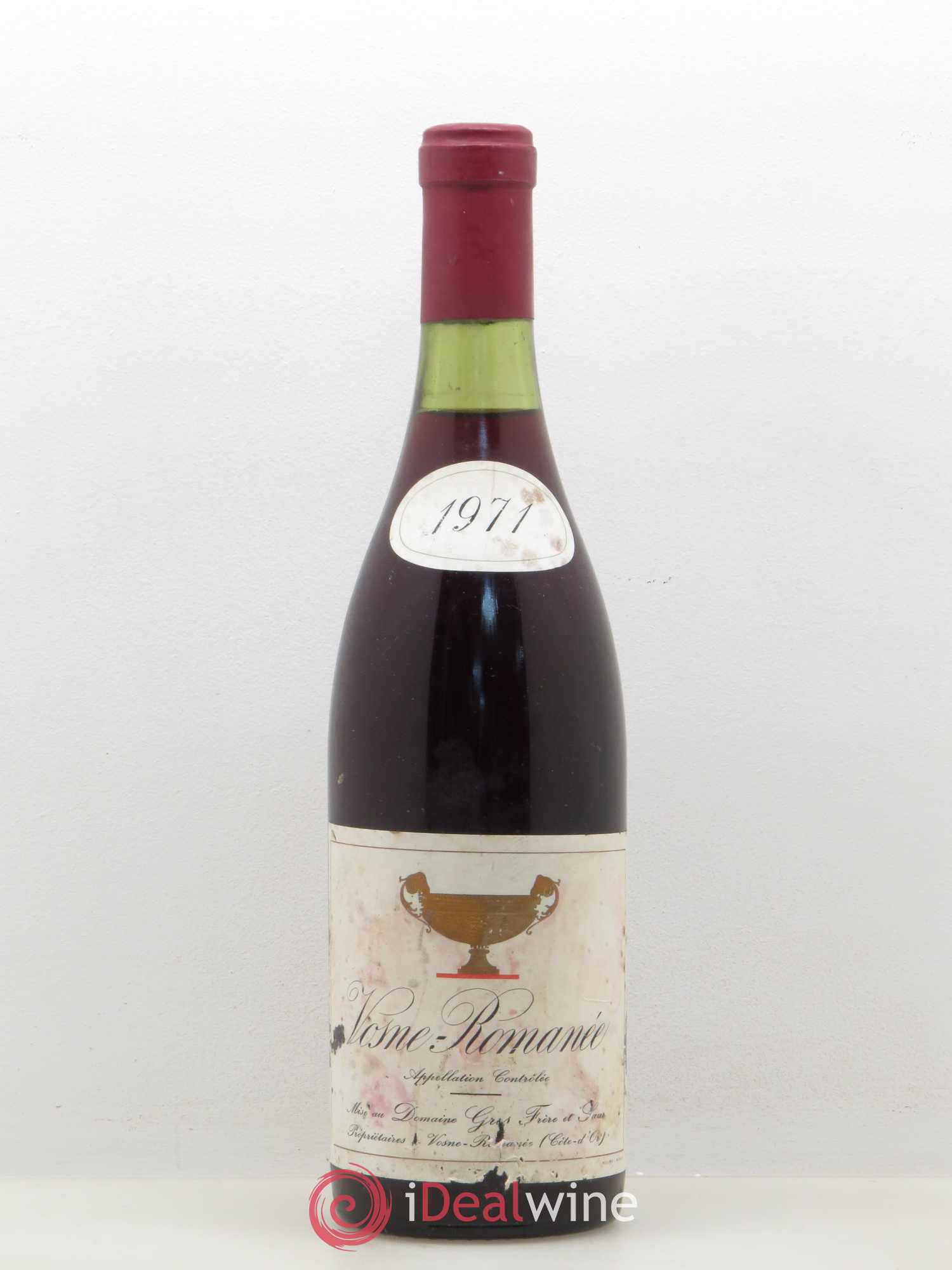 Vosne-Romanée Gros Frère & Soeur 1971 - Lot de 1 bouteille - 0