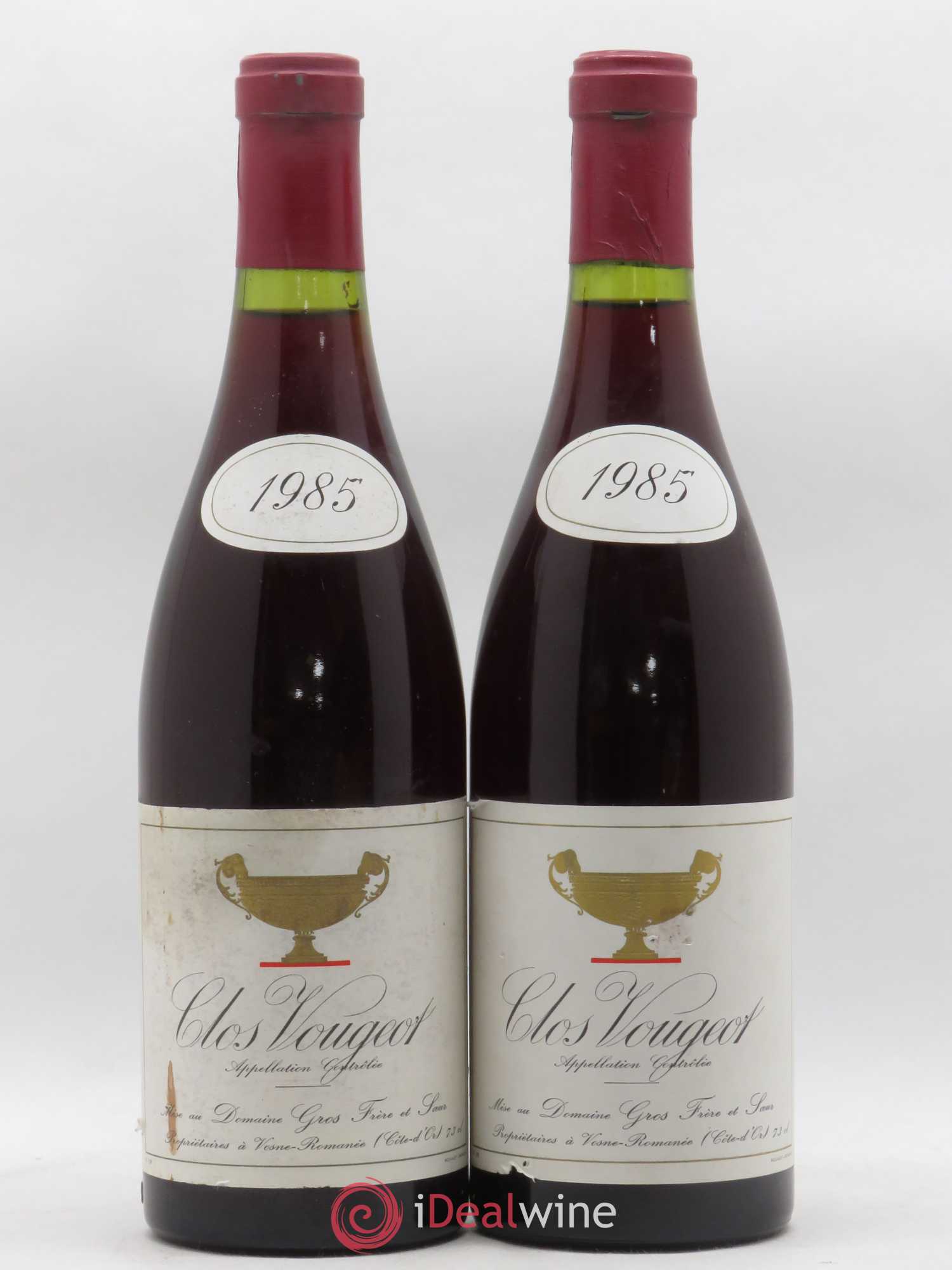 Clos de Vougeot Grand Cru Gros Frère & Soeur 1985 - Lot de 2 bouteilles - 0
