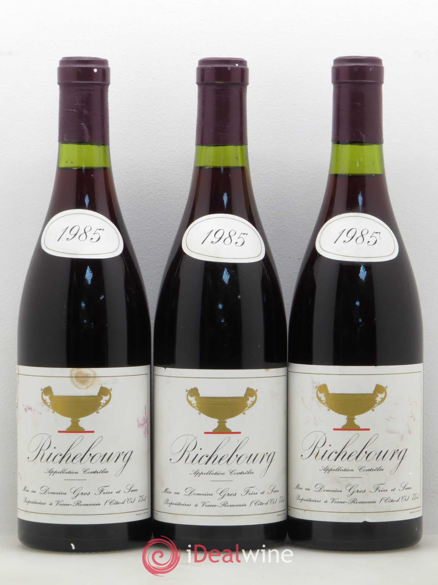 Richebourg Grand Cru Gros Frère & Soeur 1985 - Lot de 3 bouteilles - 0