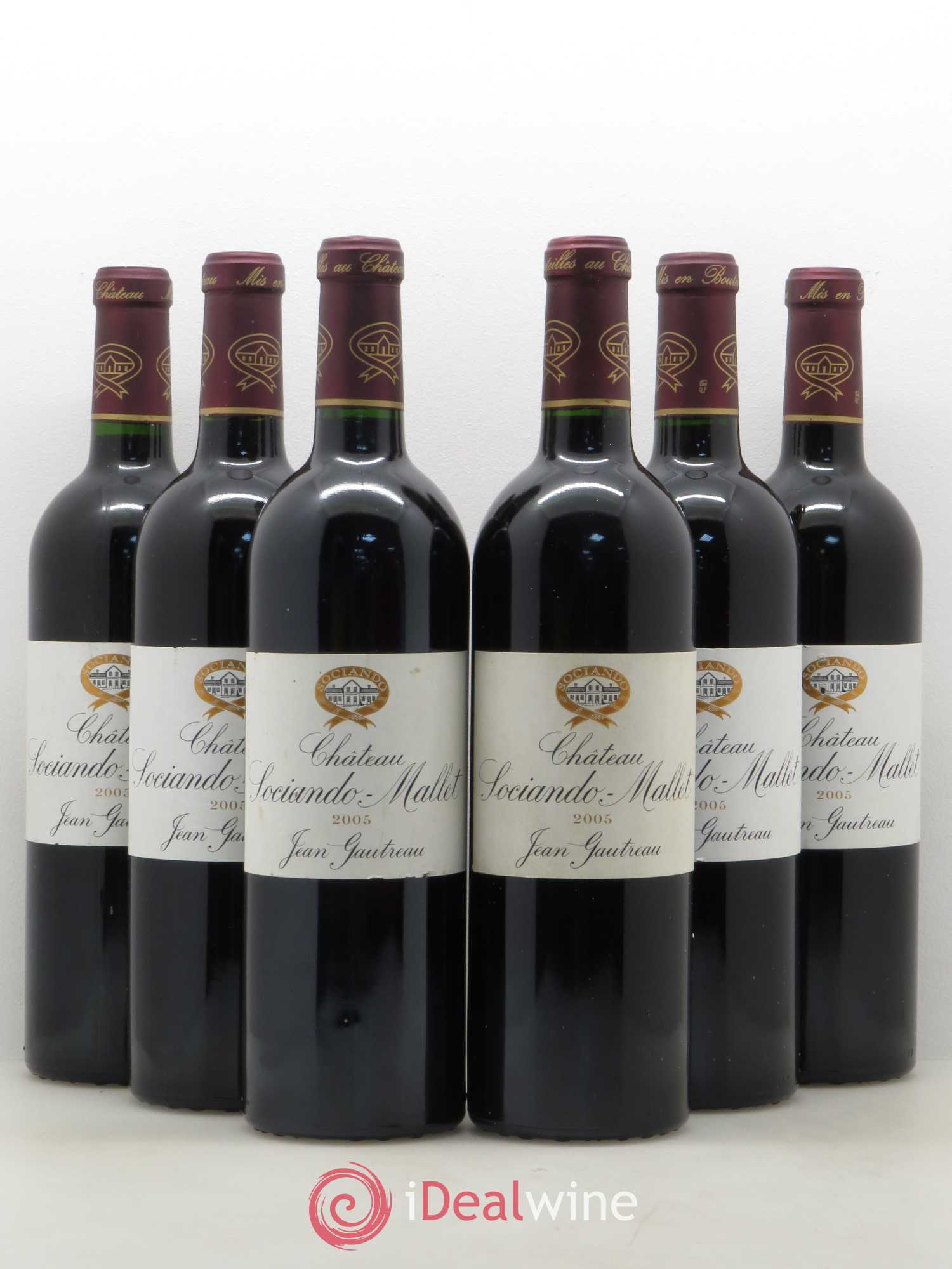 Château Sociando Mallet 2005 - Lot de 6 bouteilles - 0