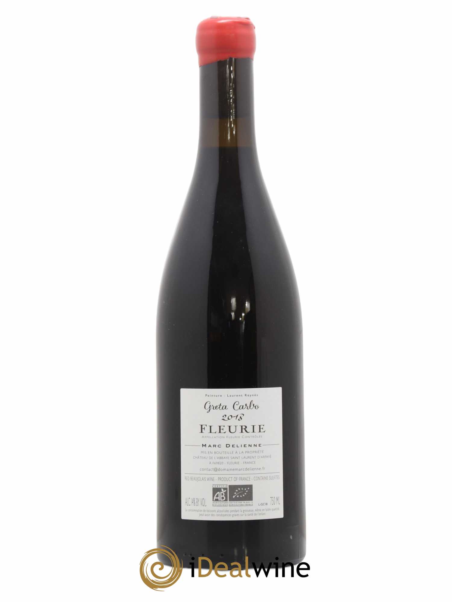 Fleurie Greta Carbo Marc Delienne 2018 - Lot of 1 bottle - 1