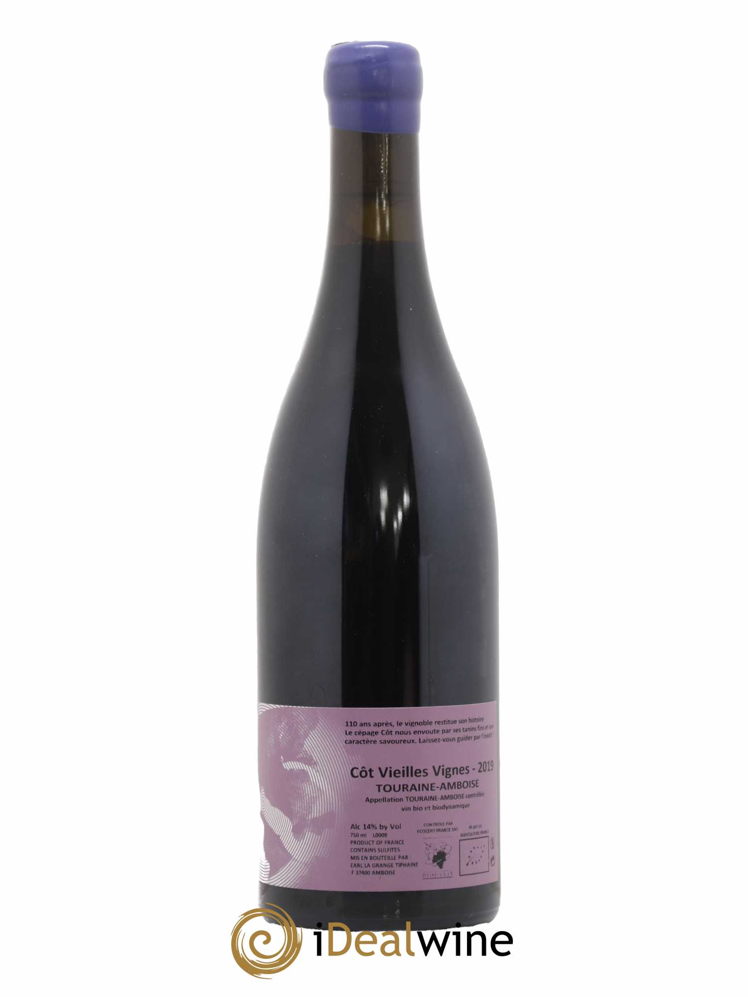 Touraine-Amboise Côt Vieilles Vignes La Grange Tiphaine 2019 - Lot de 1 bouteille - 1