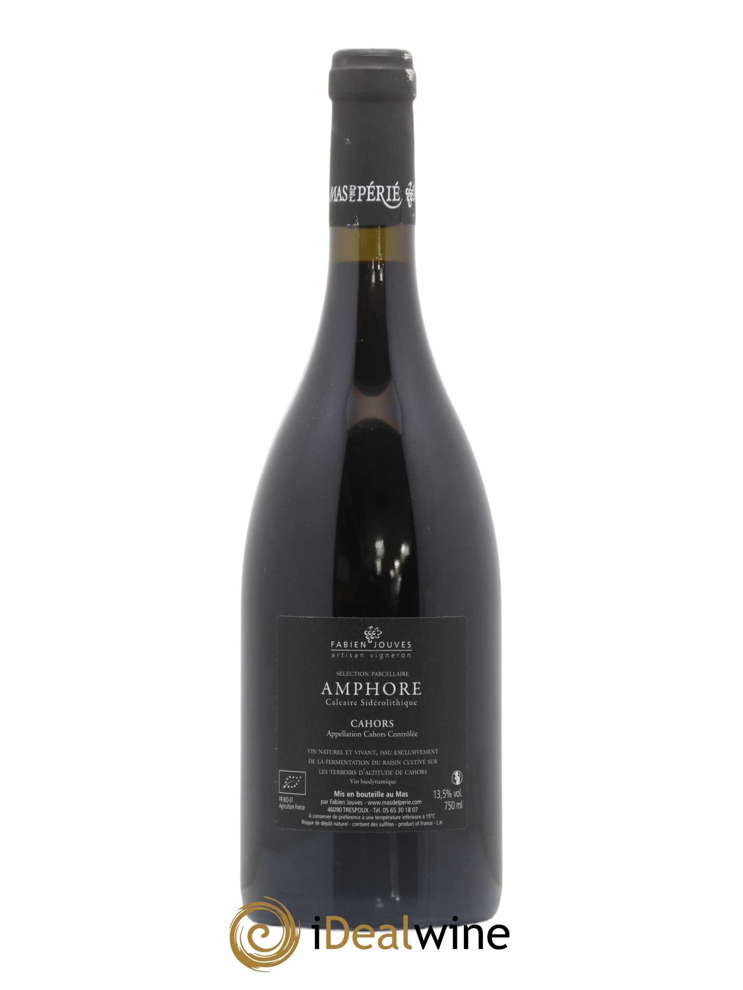 Cahors Mas Del Périé Amphore Fabien Jouves 2015 - Lot de 1 bouteille - 1
