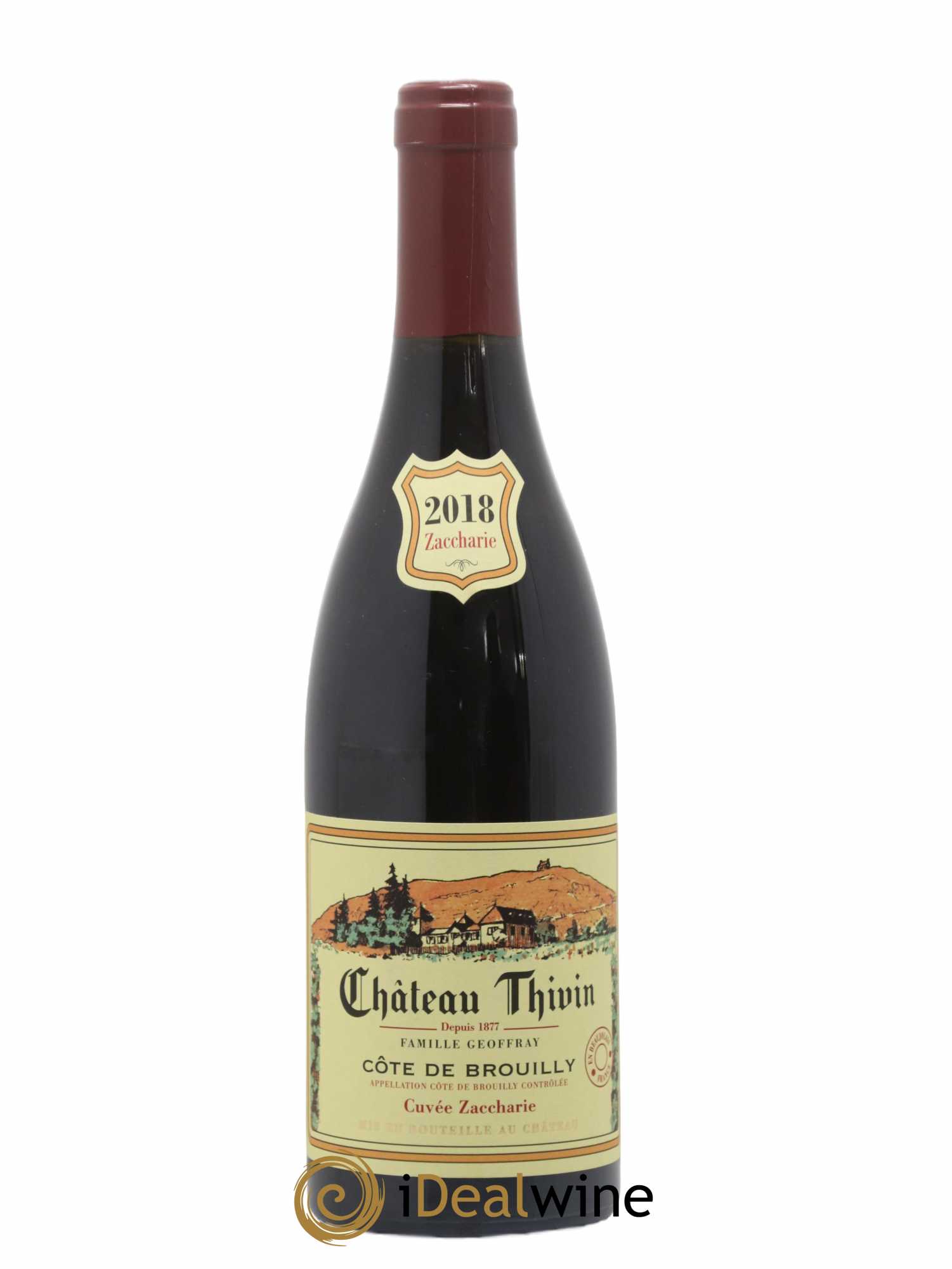 Côte de Brouilly Cuvée Zaccharie Château Thivin 2018 - Lot de 1 bouteille - 0