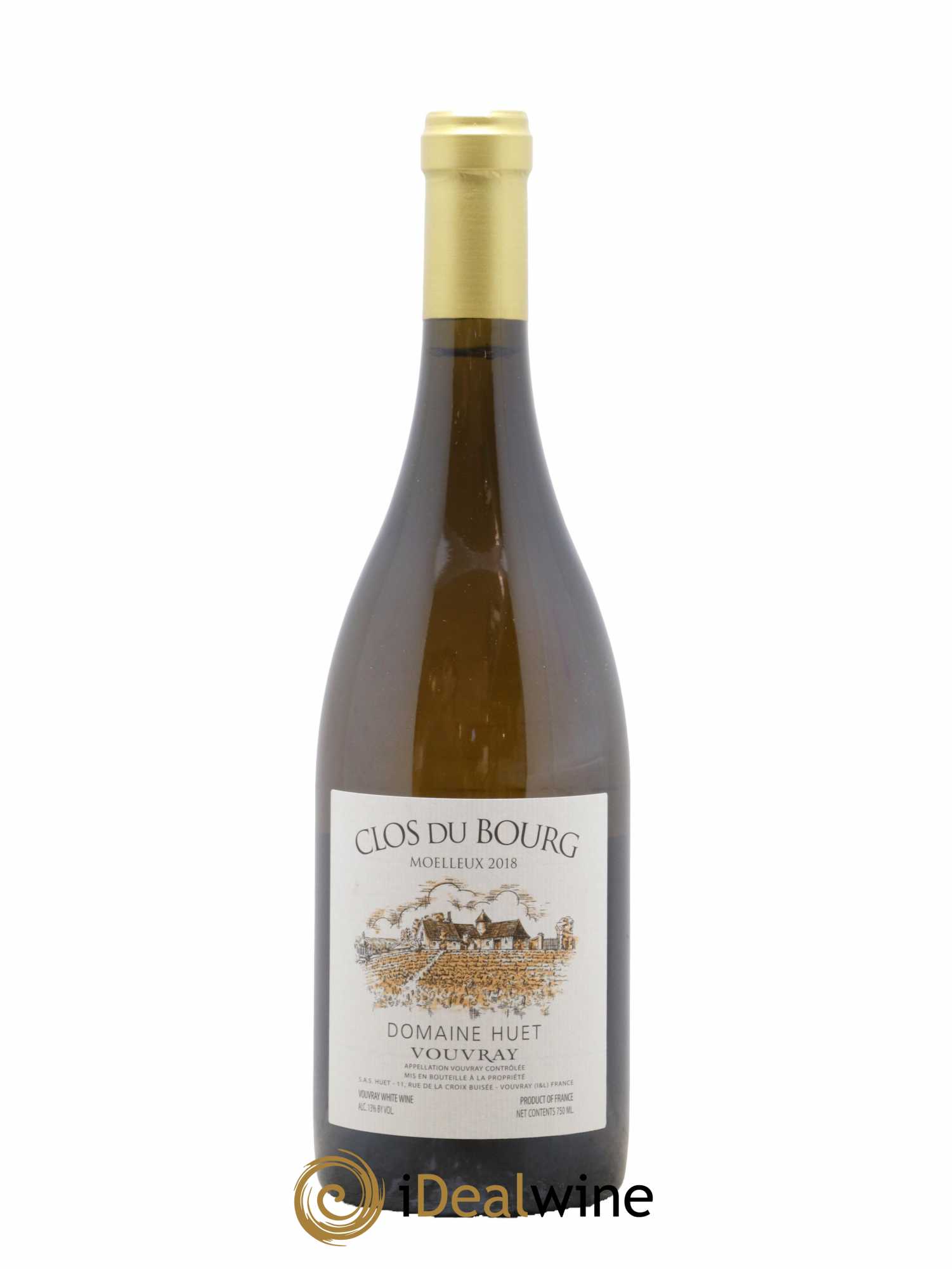 Vouvray Clos du Bourg Moelleux Domaine Huet 2018 - Lotto di 1 bottiglia - 0